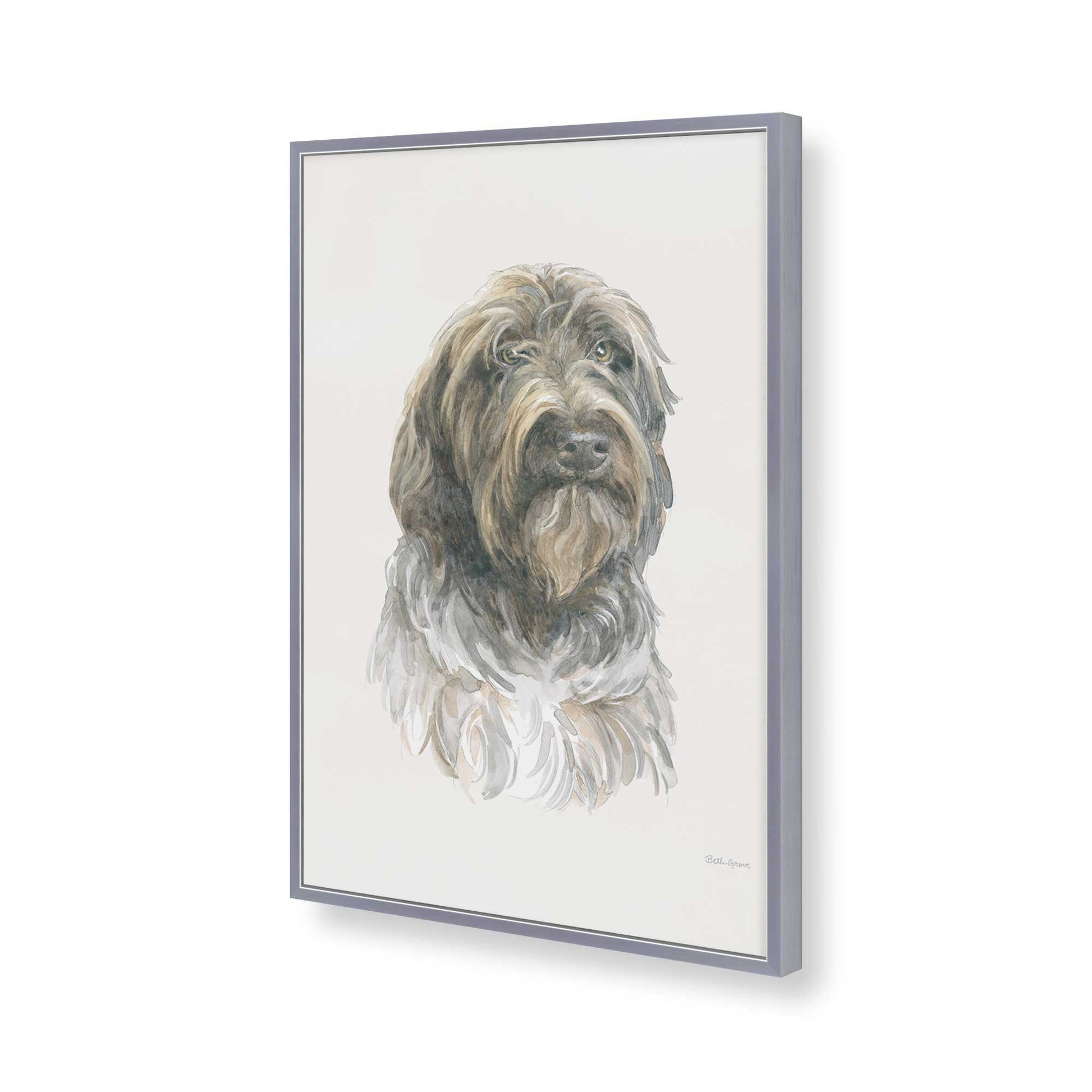 [Color:Polished Chrome], Picture of art in a Polished Chrome frame of the corner