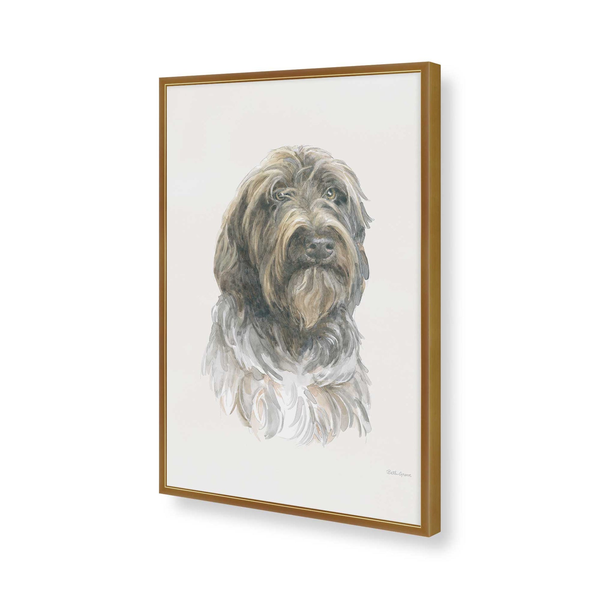 [Color:Polished Gold], Picture of art in a Polished Gold frame of the corner