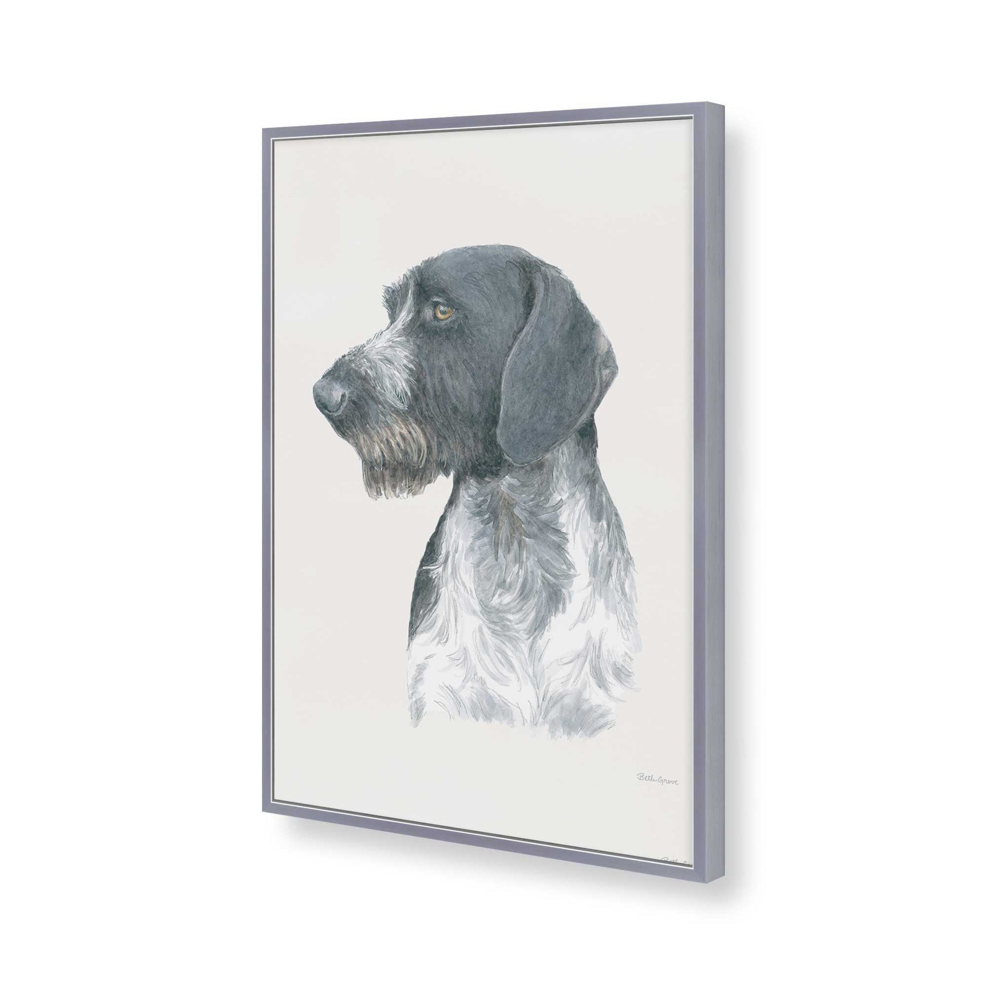 [Color:Polished Chrome], Picture of art in a Polished Chrome frame of the corner