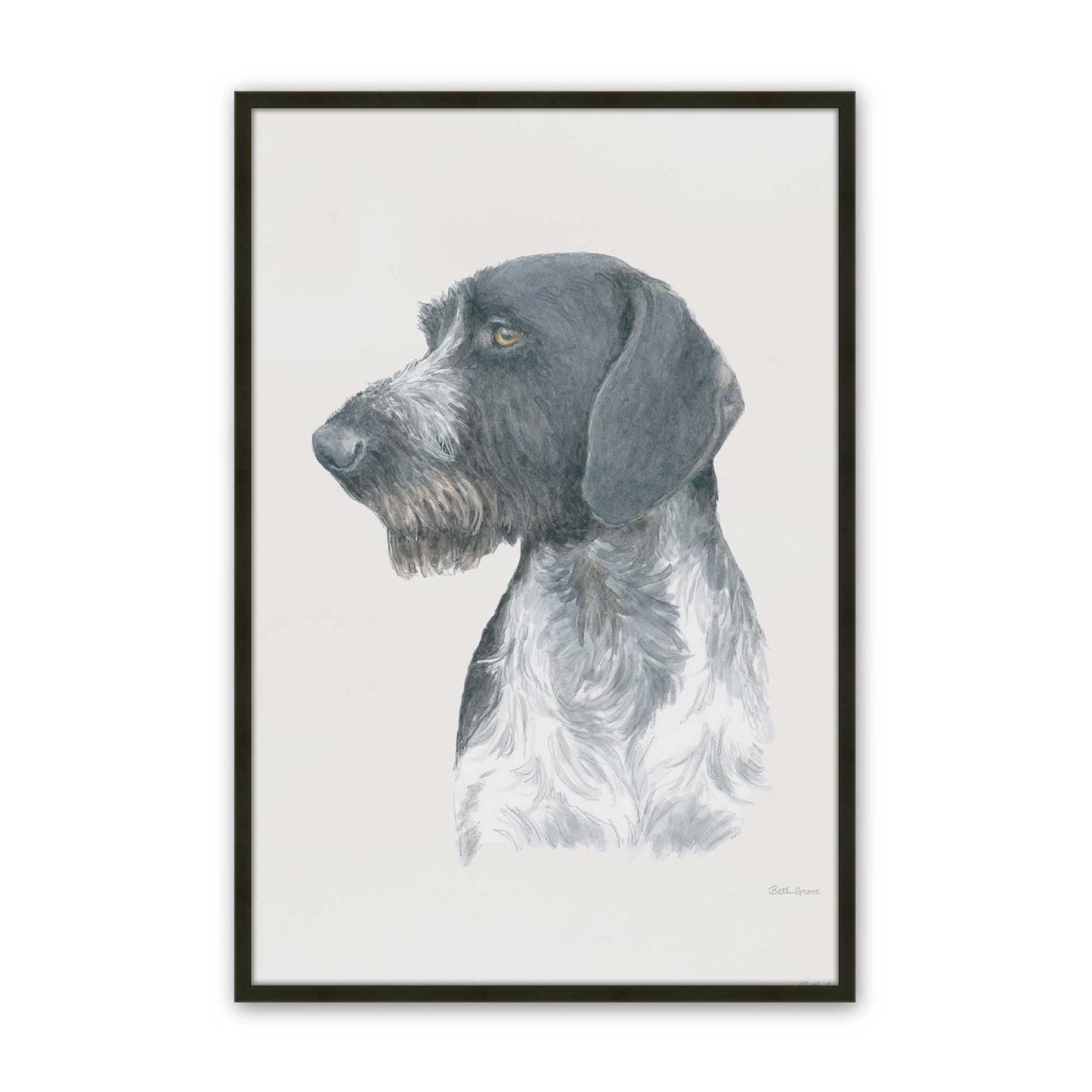 [Color:Satin Black], Picture of art in a Satin Black frame