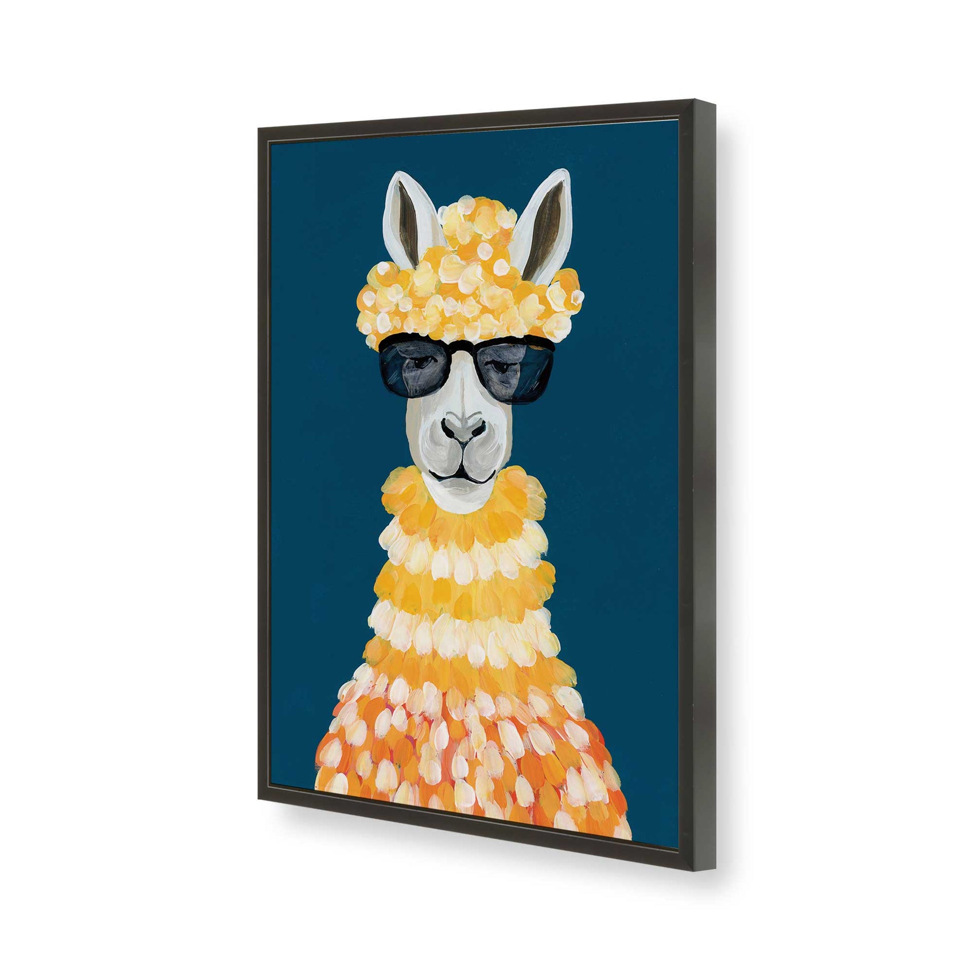 [Color:Satin Black], Picture of art in a Satin Black frame of the corner