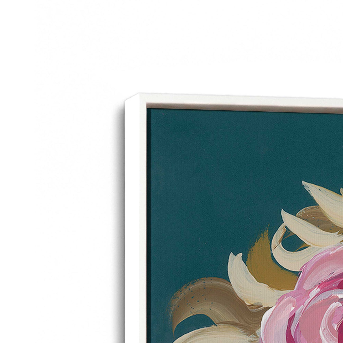 [Color:Opaque White], Picture of art in a White frame at an angle