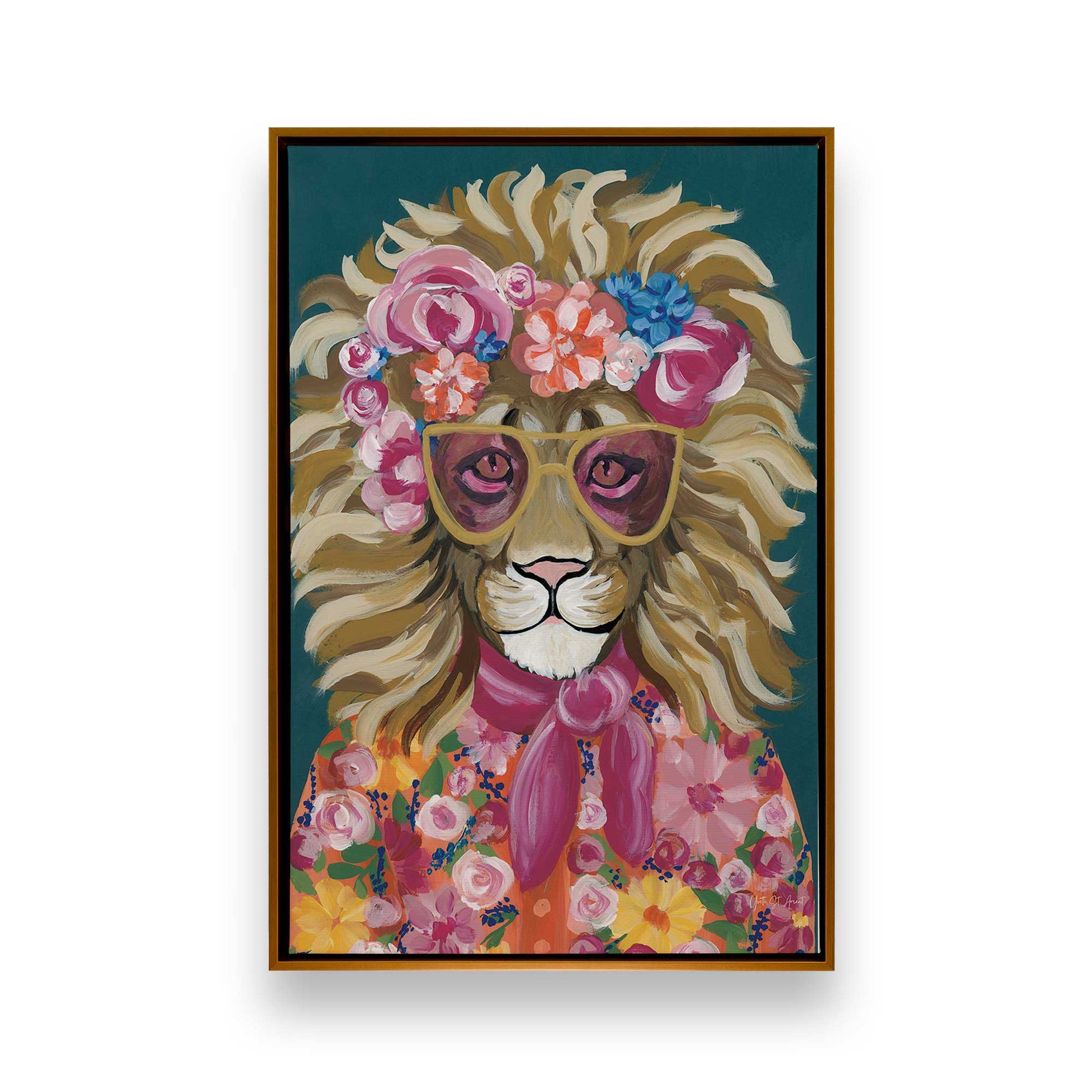 [Color:Polished Gold], Picture of art in a Polished Gold frame