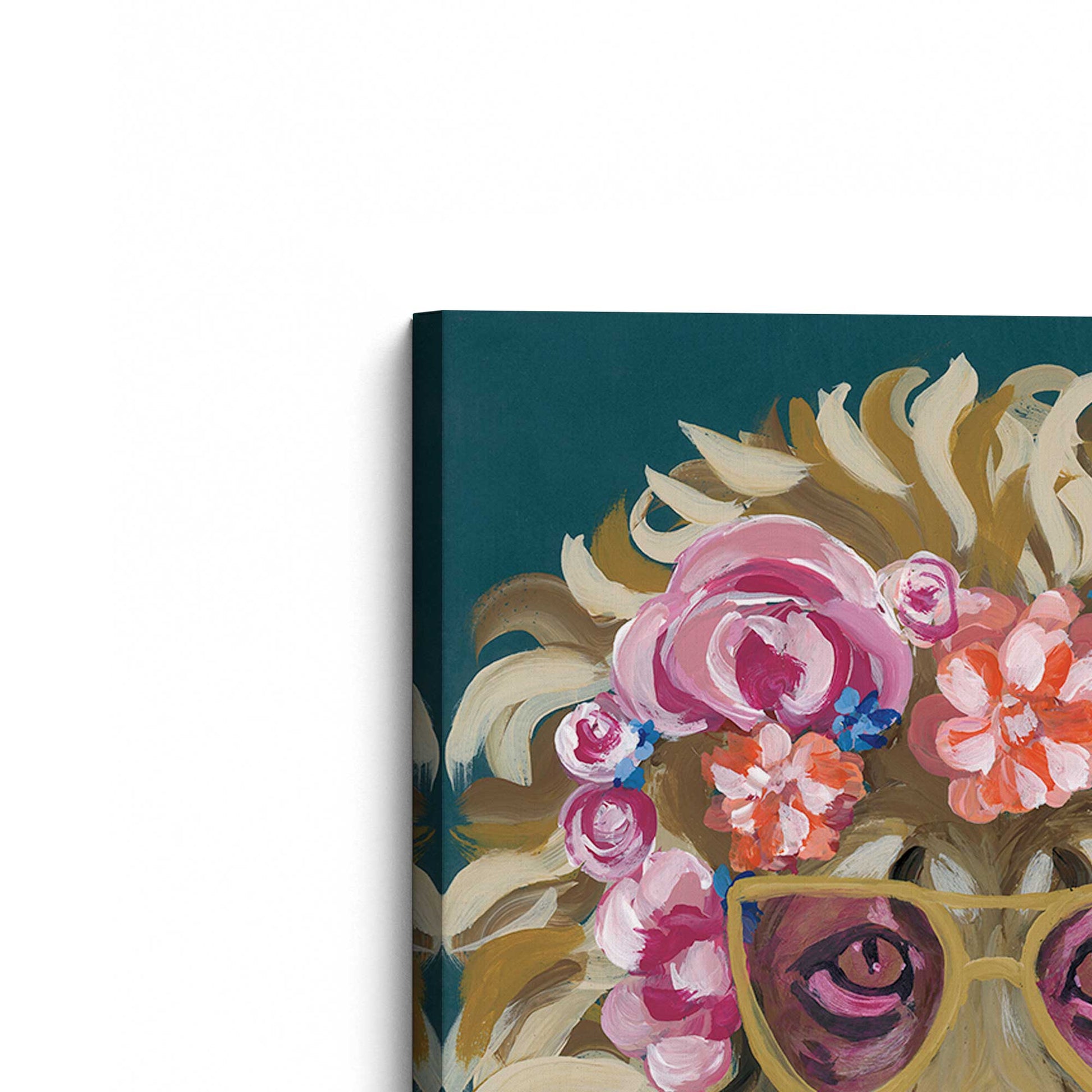 [Color:Stretched Canvas], Picture of the corner of the art