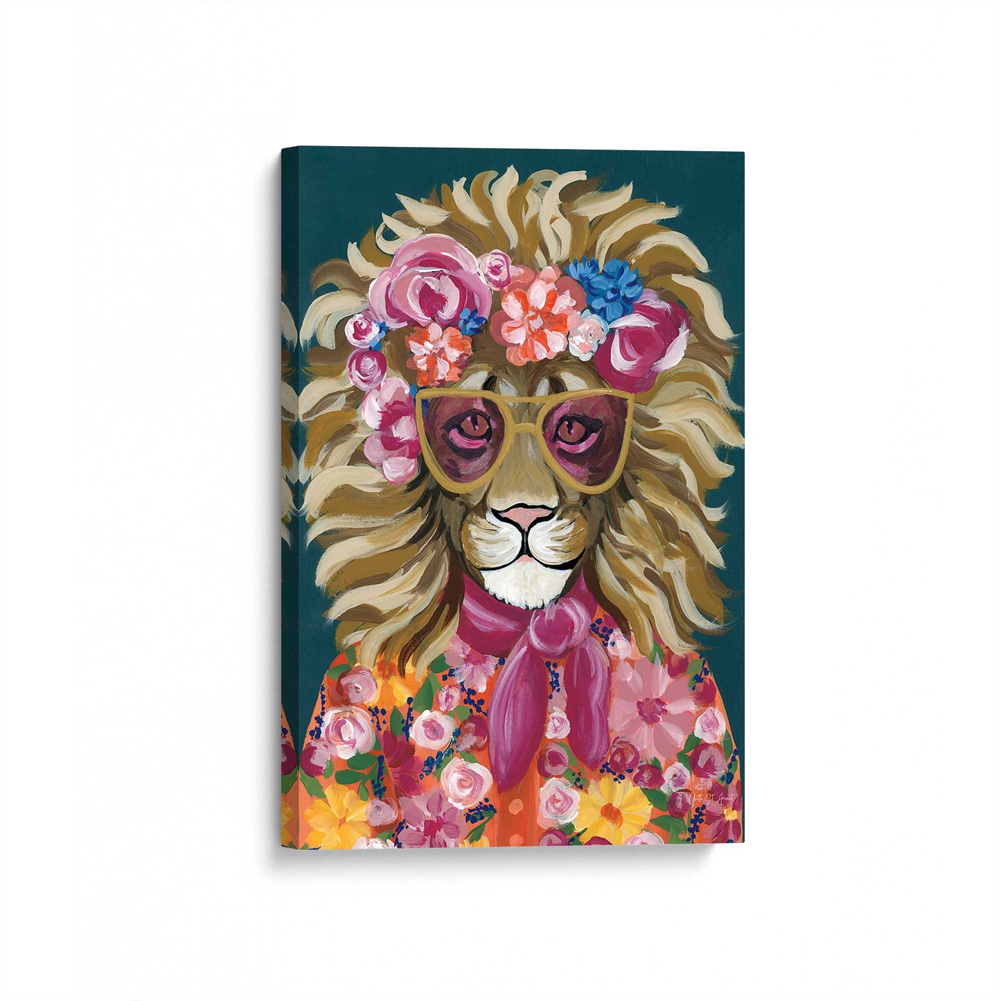 [Color:Stretched Canvas], Picture of art at an angle