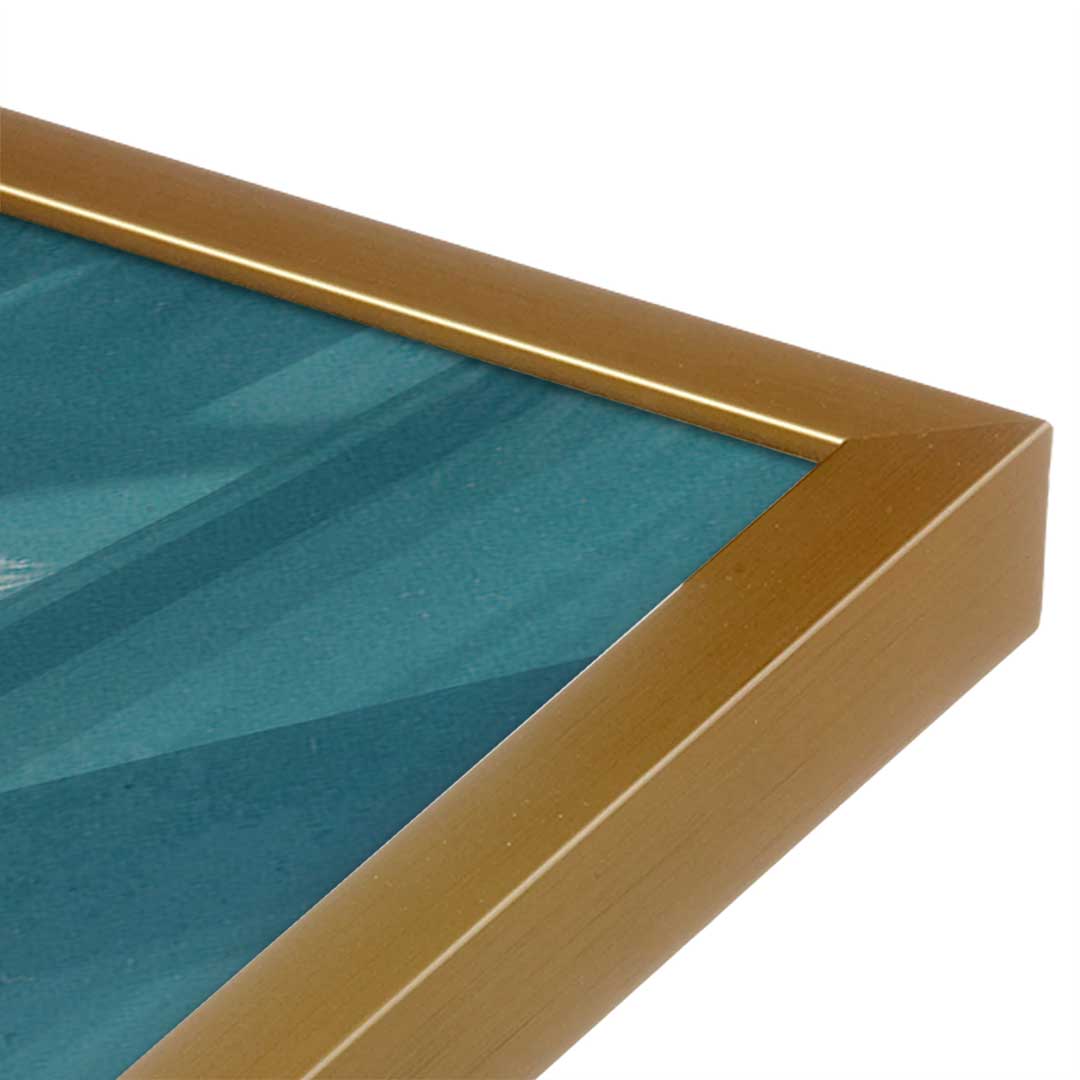 [Color:Polished Gold], Picture of art in a Polished Gold frame at an angle