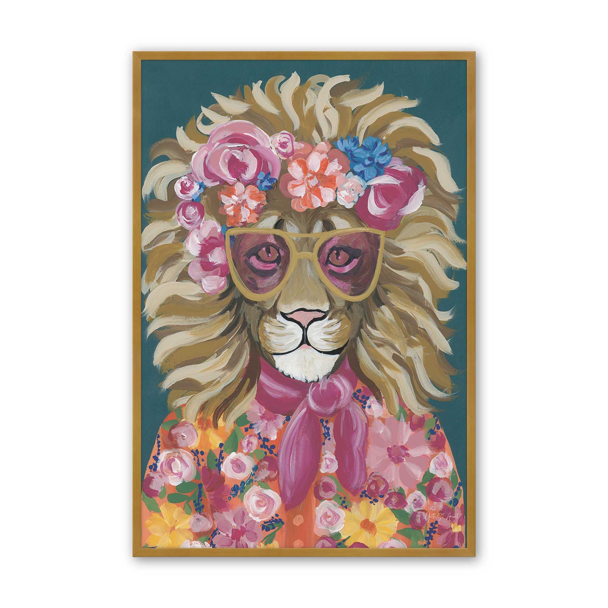 [Color:Polished Gold], Picture of art in a Polished Gold frame