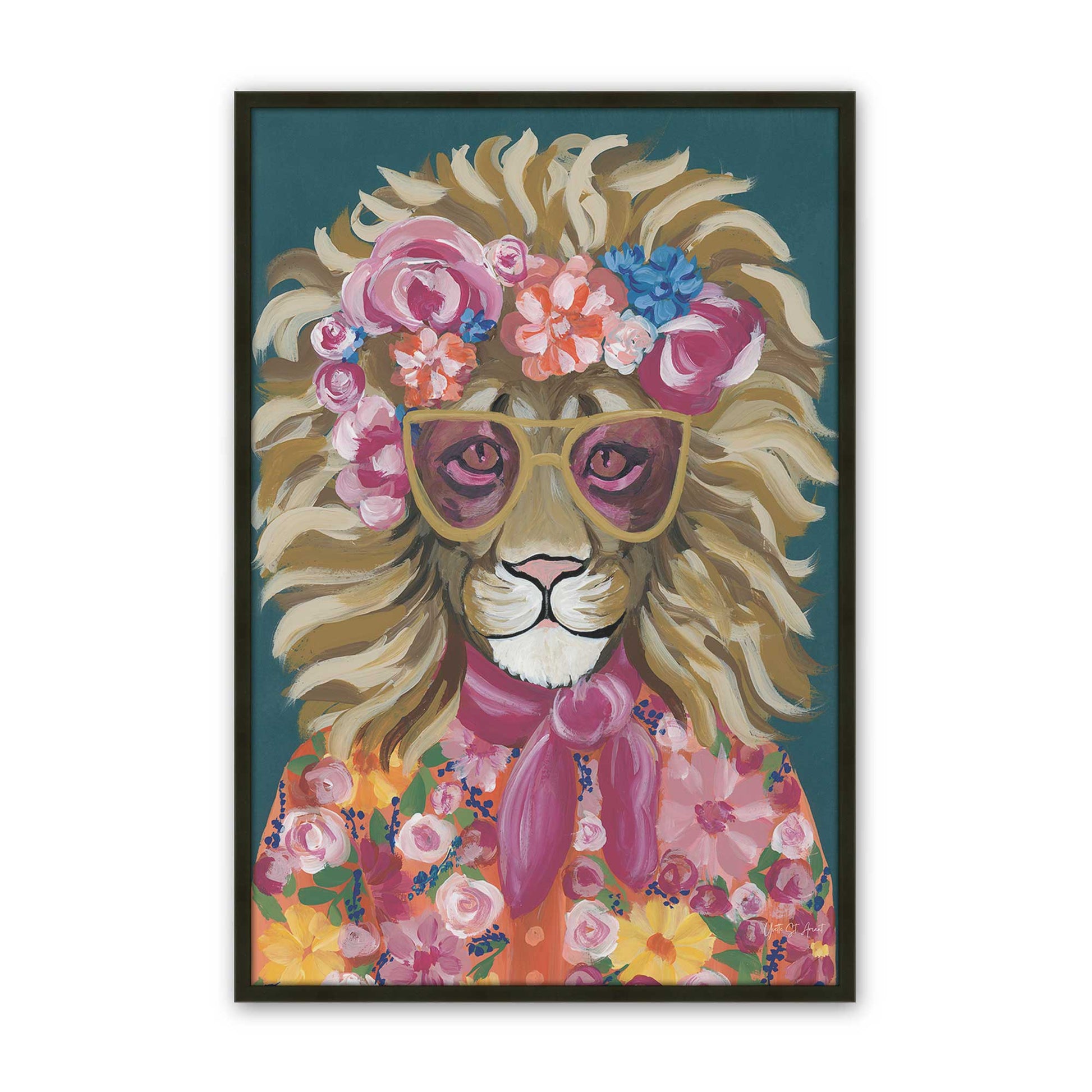[Color:Satin Black], Picture of art in a Satin Black frame