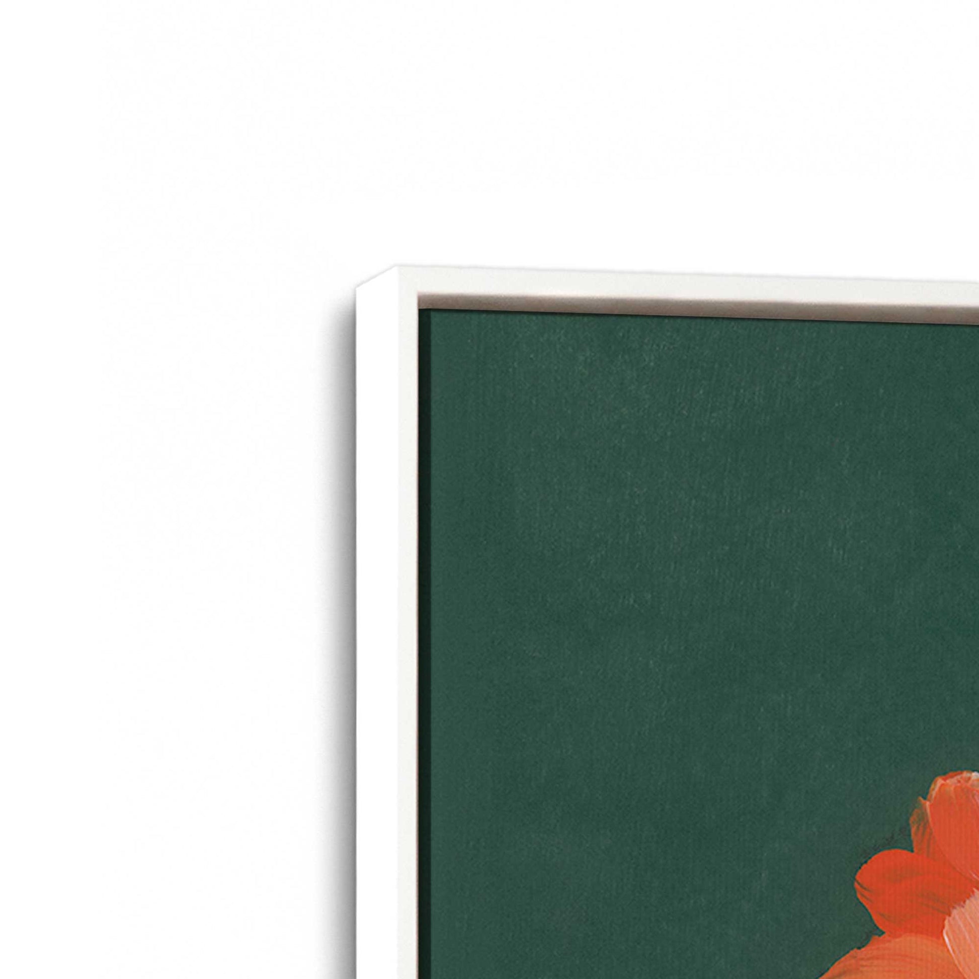 [Color:Opaque White], Picture of art in a White frame at an angle
