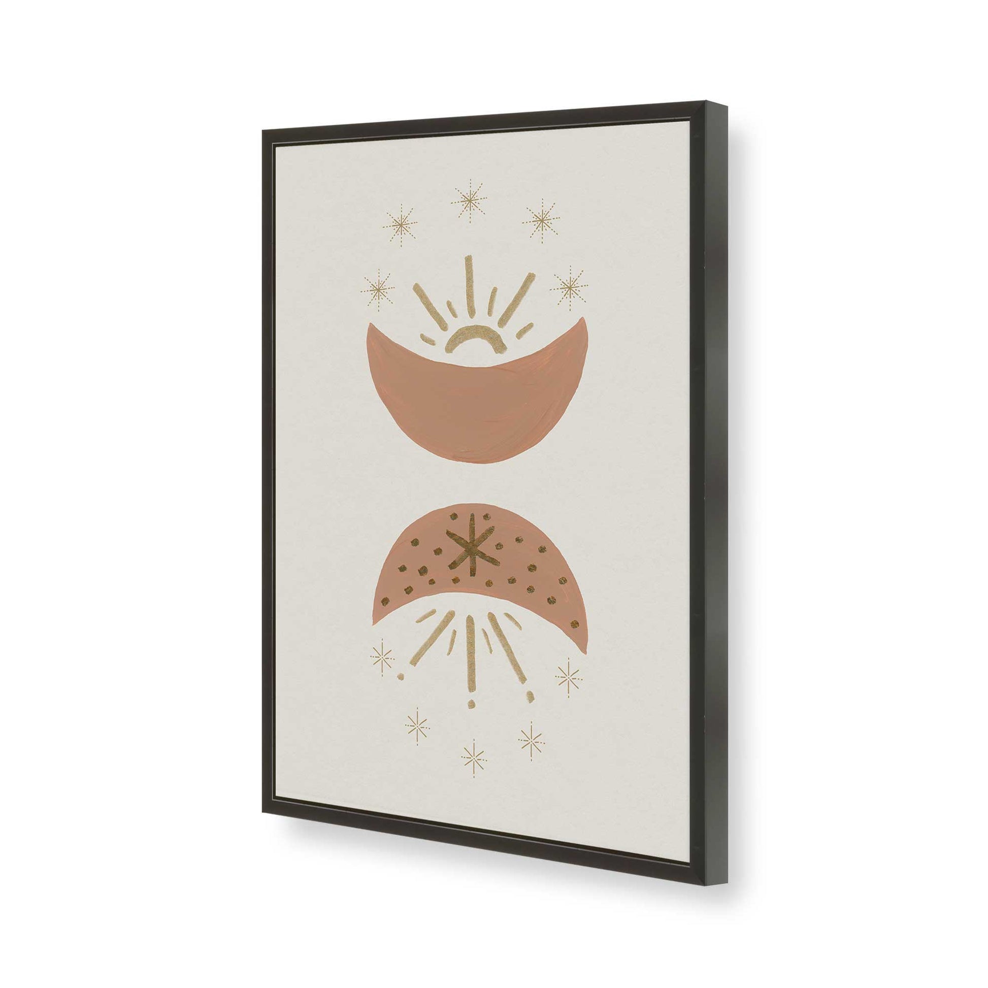 [Color:Satin Black], Picture of art in a Satin Black frame of the corner
