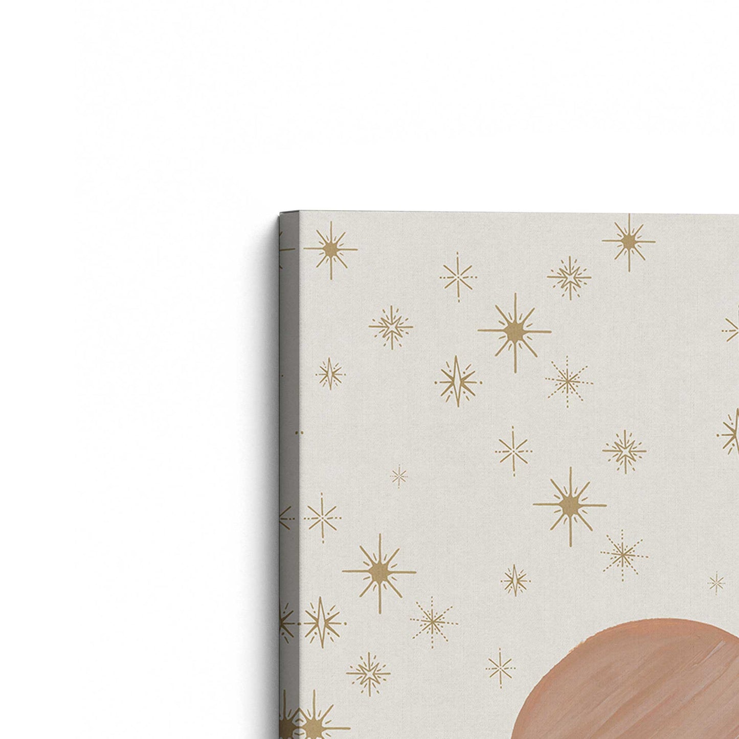 [Color:Stretched Canvas], Picture of the corner of the art