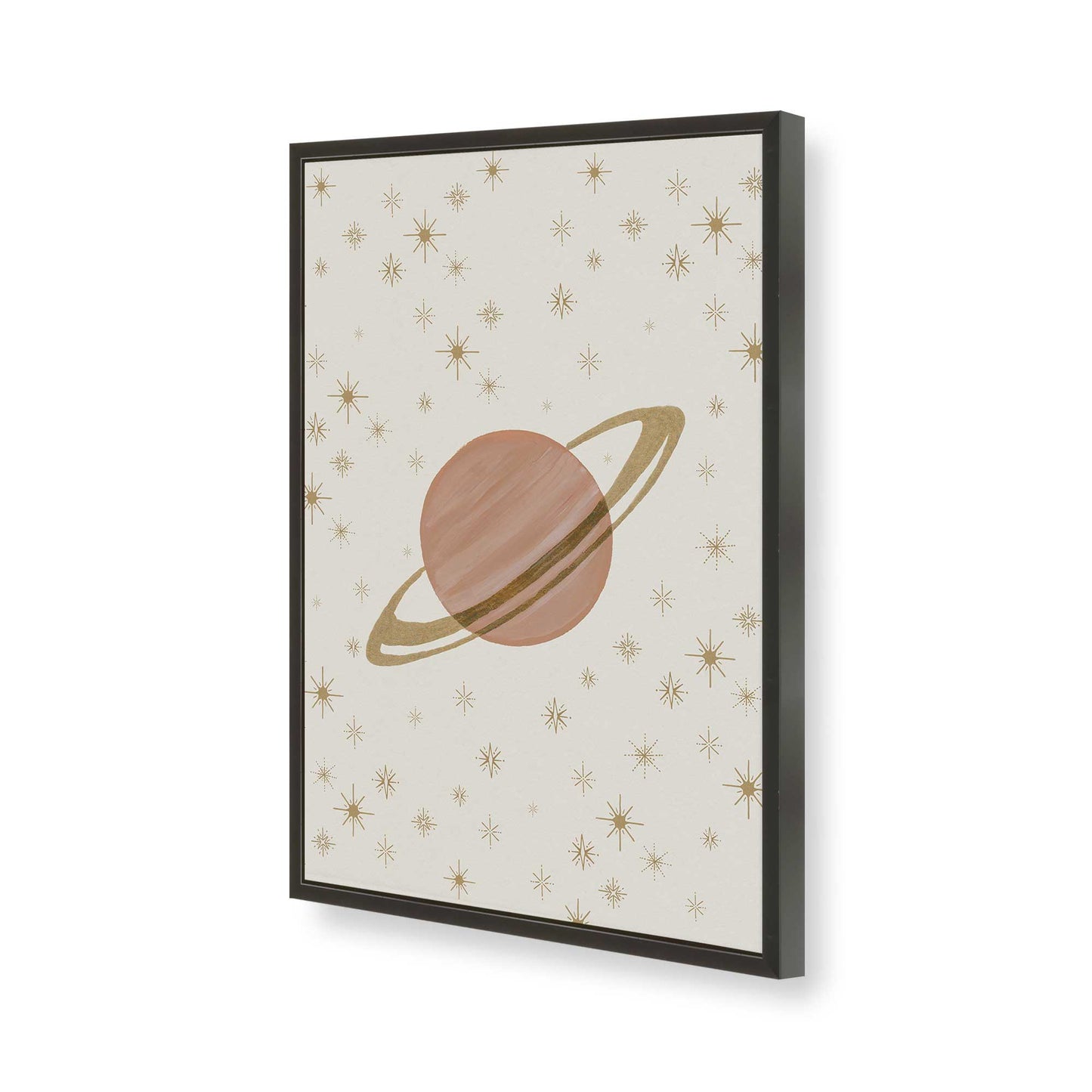 [Color:Satin Black], Picture of art in a Satin Black frame of the corner