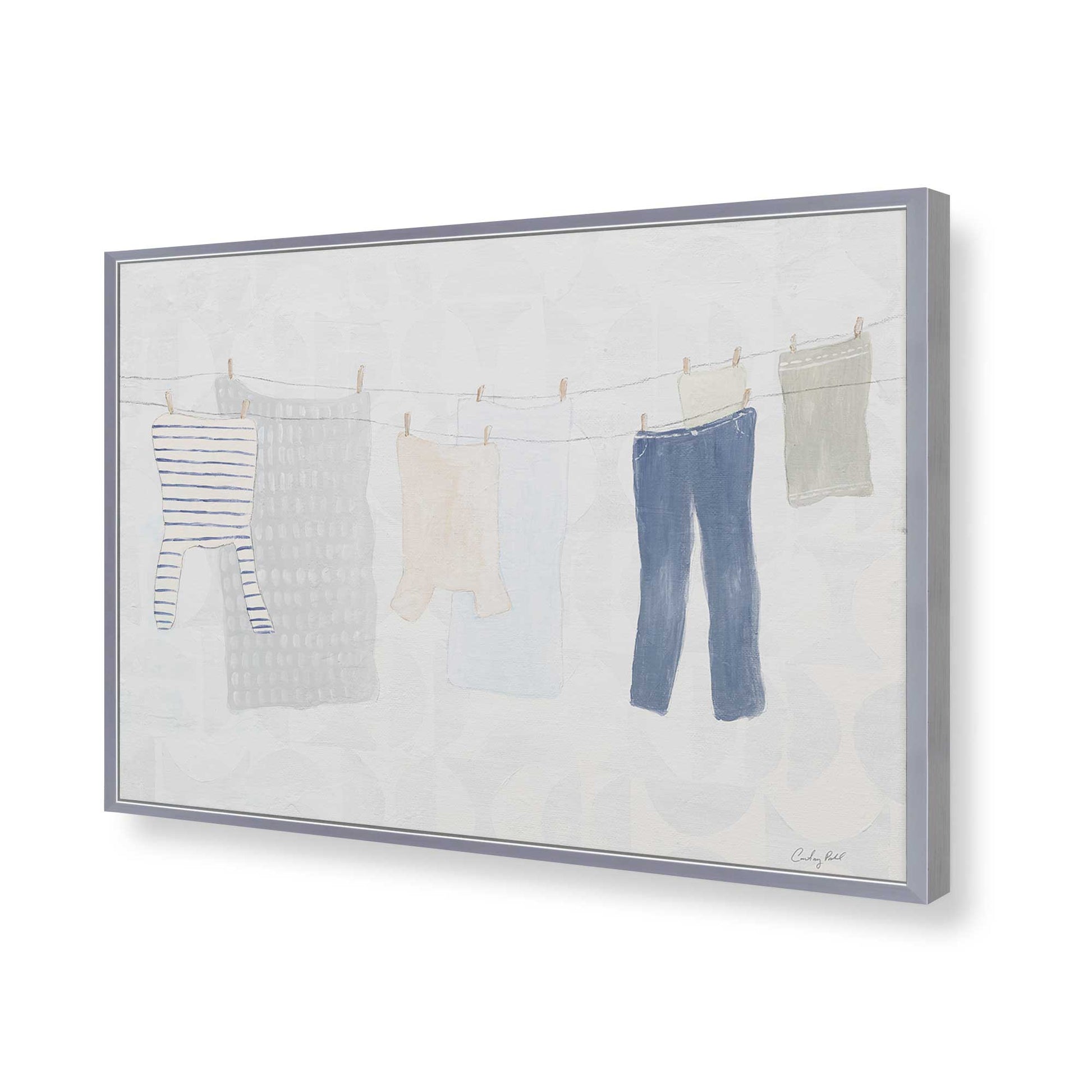 [Color:Polished Chrome], Picture of art in a Polished Chrome frame of the corner