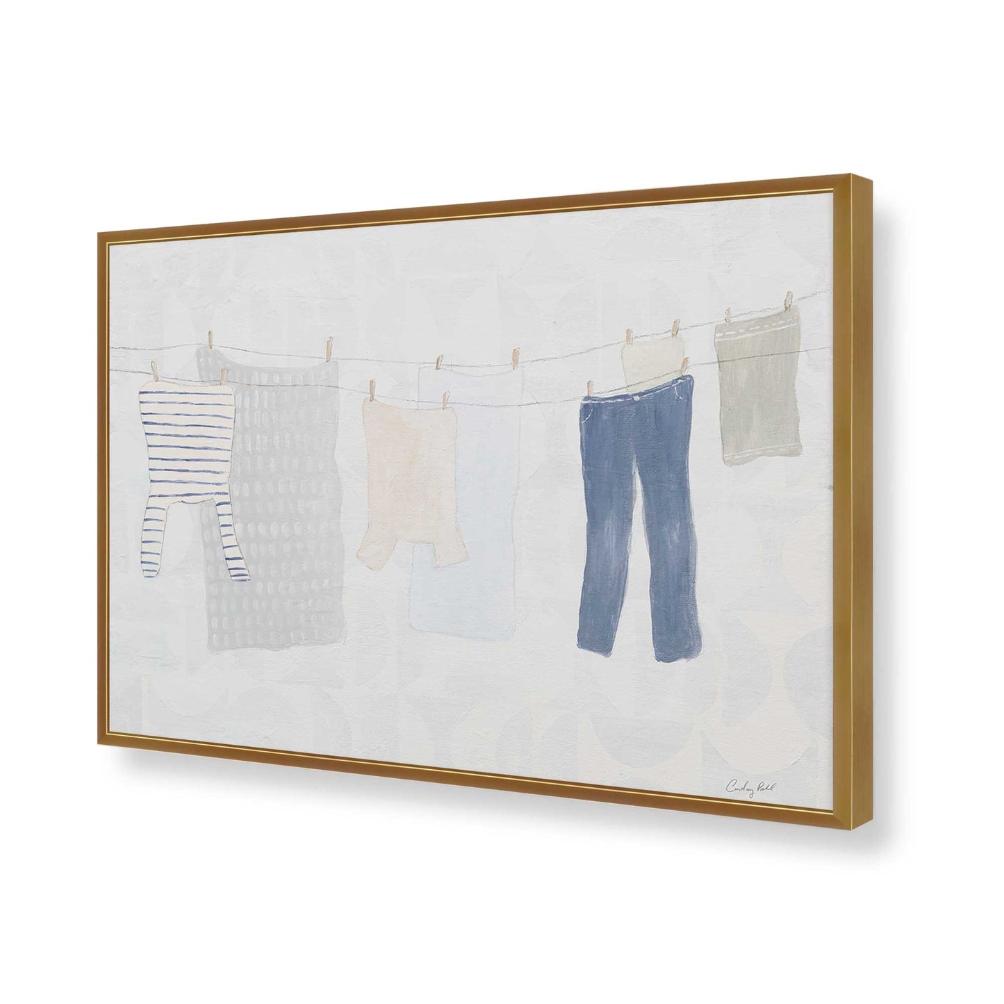 [Color:Polished Gold], Picture of art in a Polished Gold frame of the corner