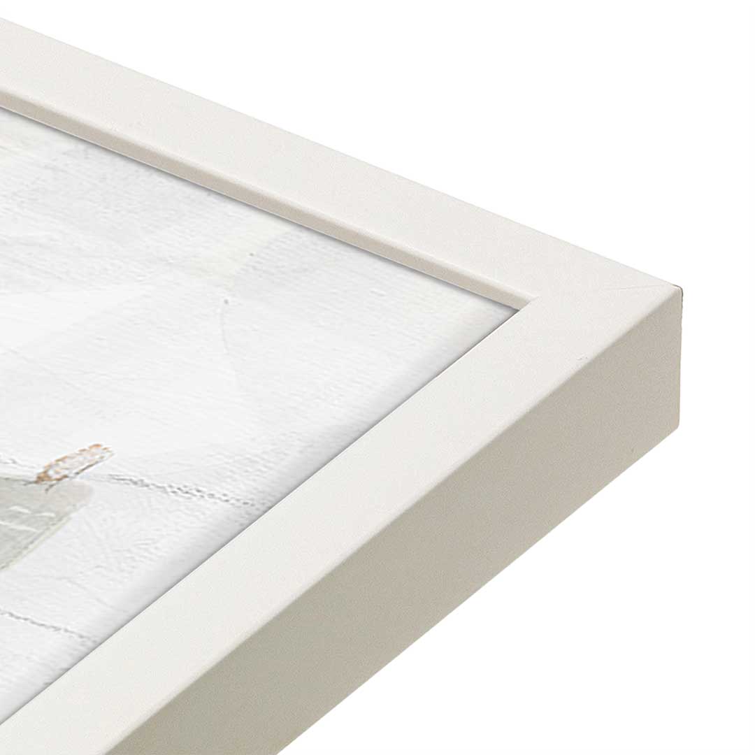 [Color:Opaque White], Picture of art in a Opaque White frame at an angle