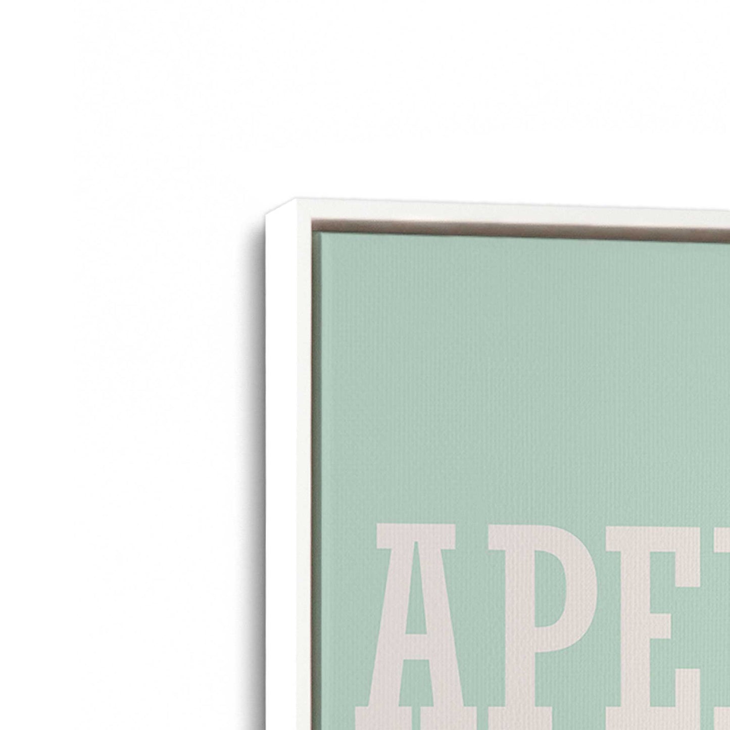 [Color:Opaque White], Picture of art in a White frame at an angle