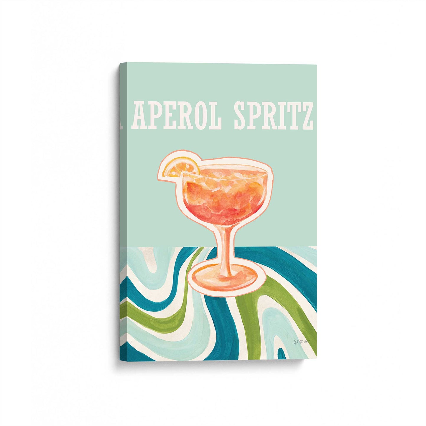 [Color:Stretched Canvas], Picture of art at an angle