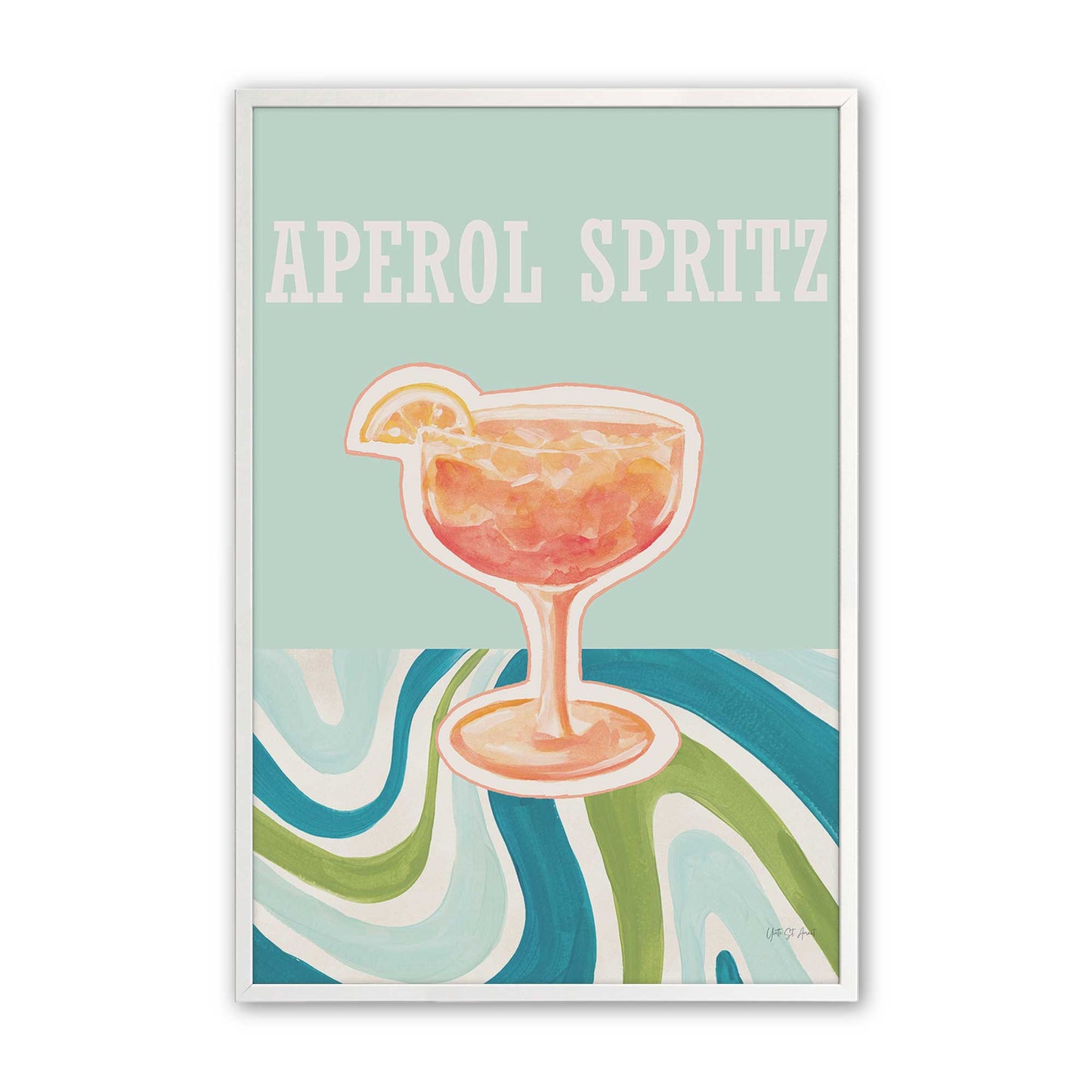 [Color:Opaque White], Picture of art in a Opaque White frame