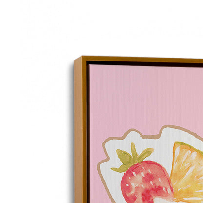 [Color:Polished Gold], Picture of art in a Polished Gold frame at an angle