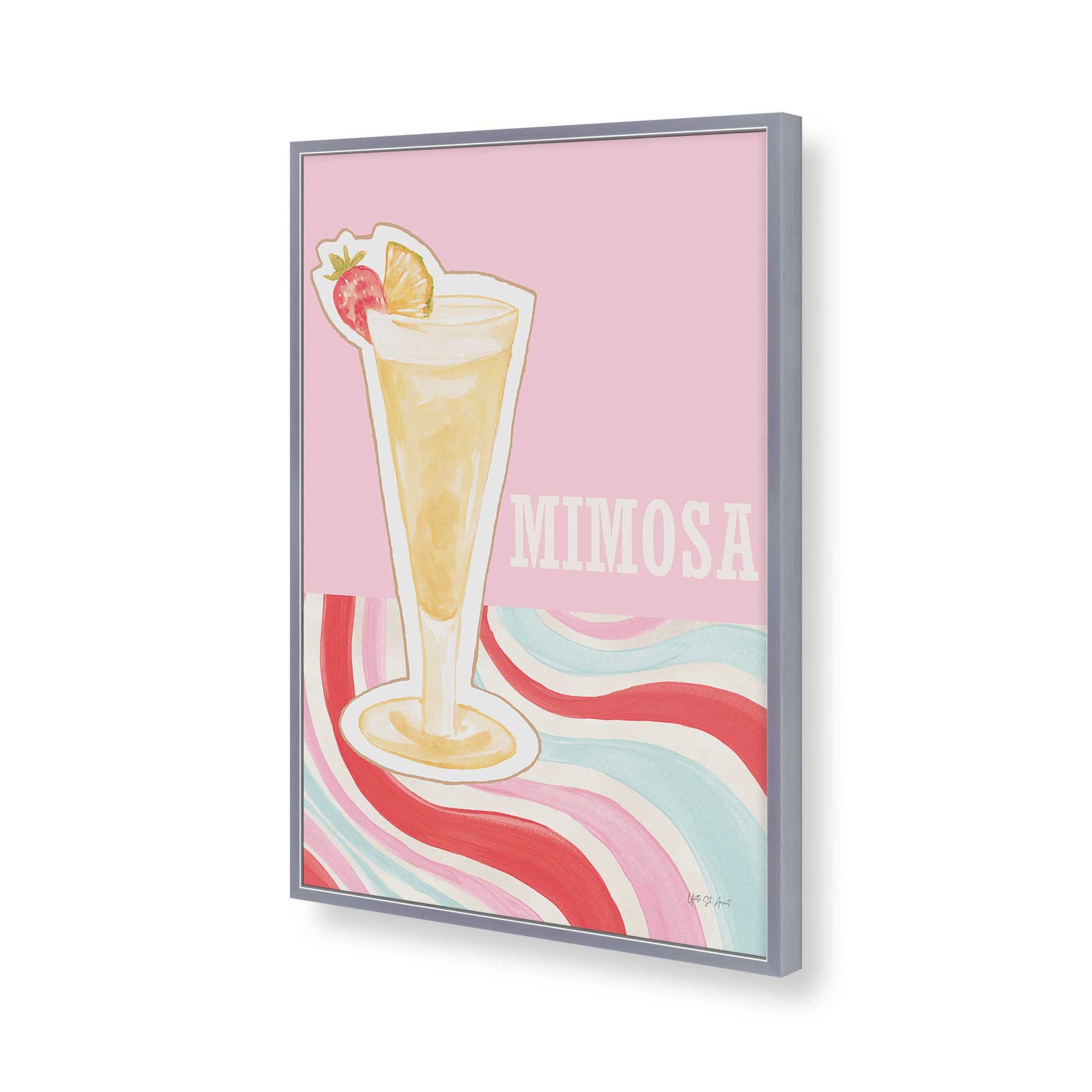 [Color:Polished Chrome], Picture of art in a Polished Chrome frame of the corner