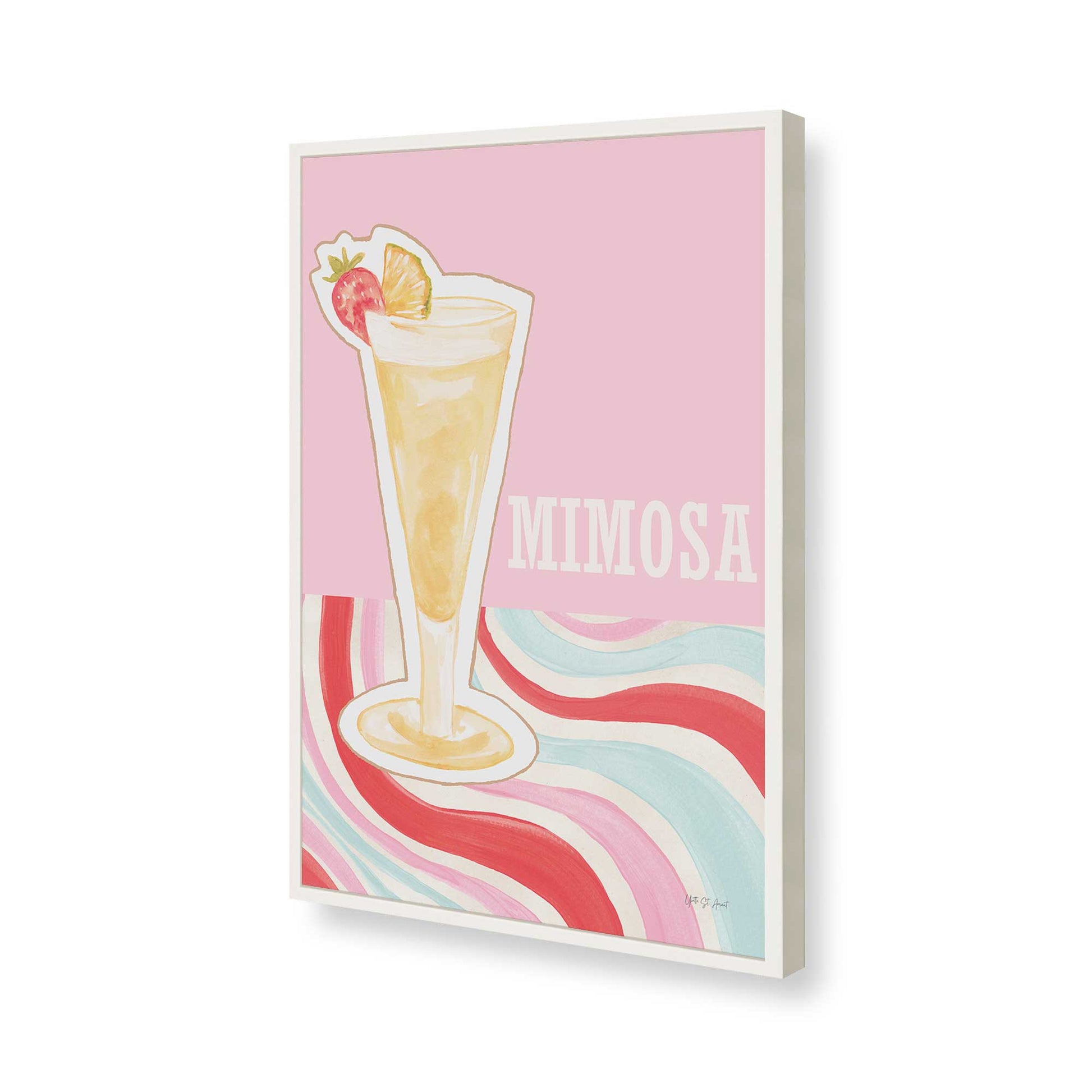 [Color:Opaque White], Picture of art in a Opaque White frame of the corner