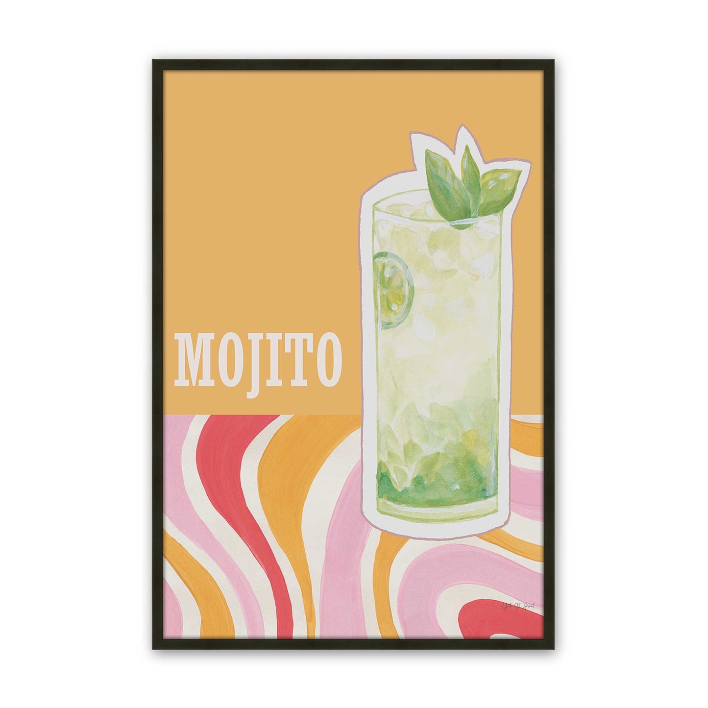 [Color:Satin Black], Picture of art in a Satin Black frame