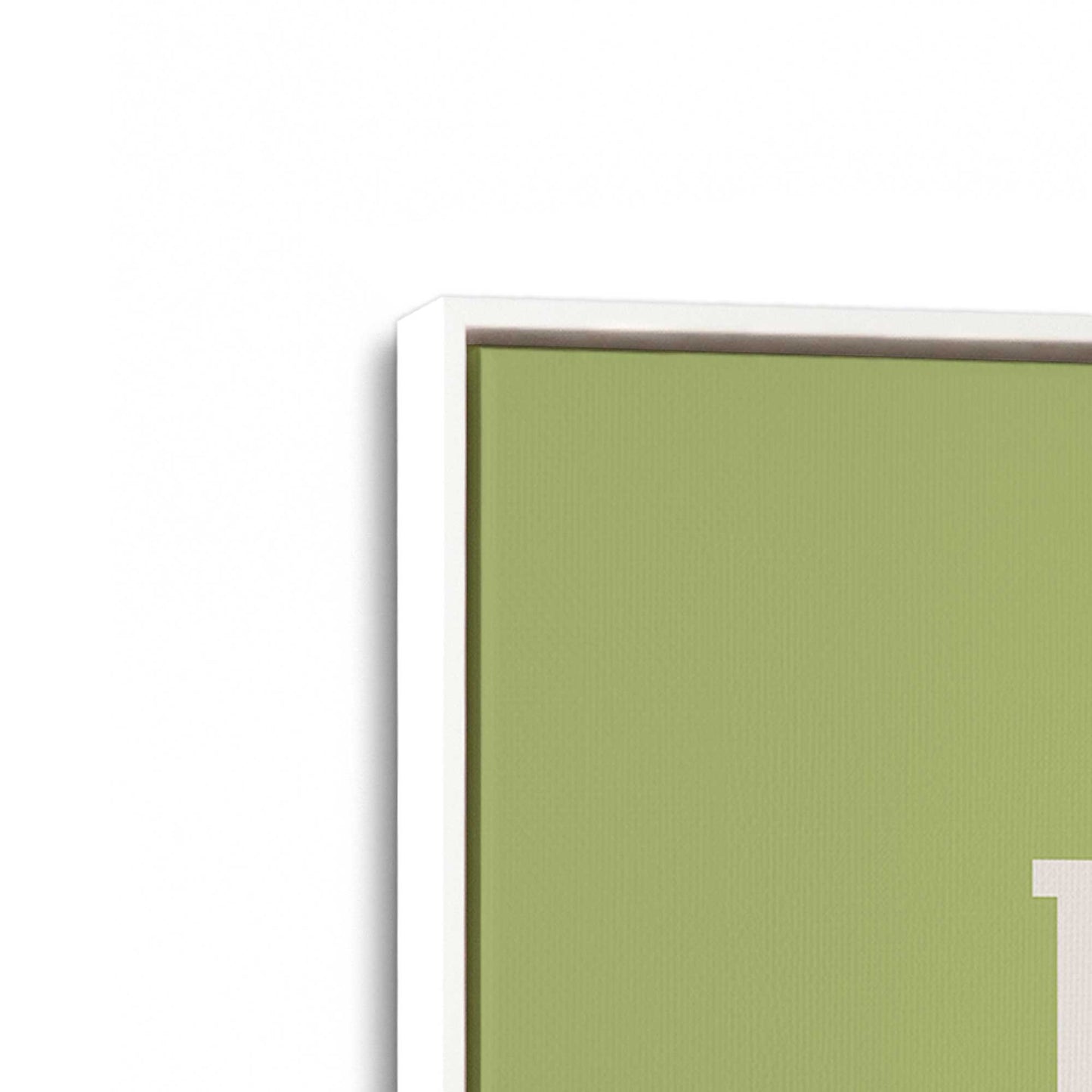 [Color:Opaque White], Picture of art in a White frame at an angle