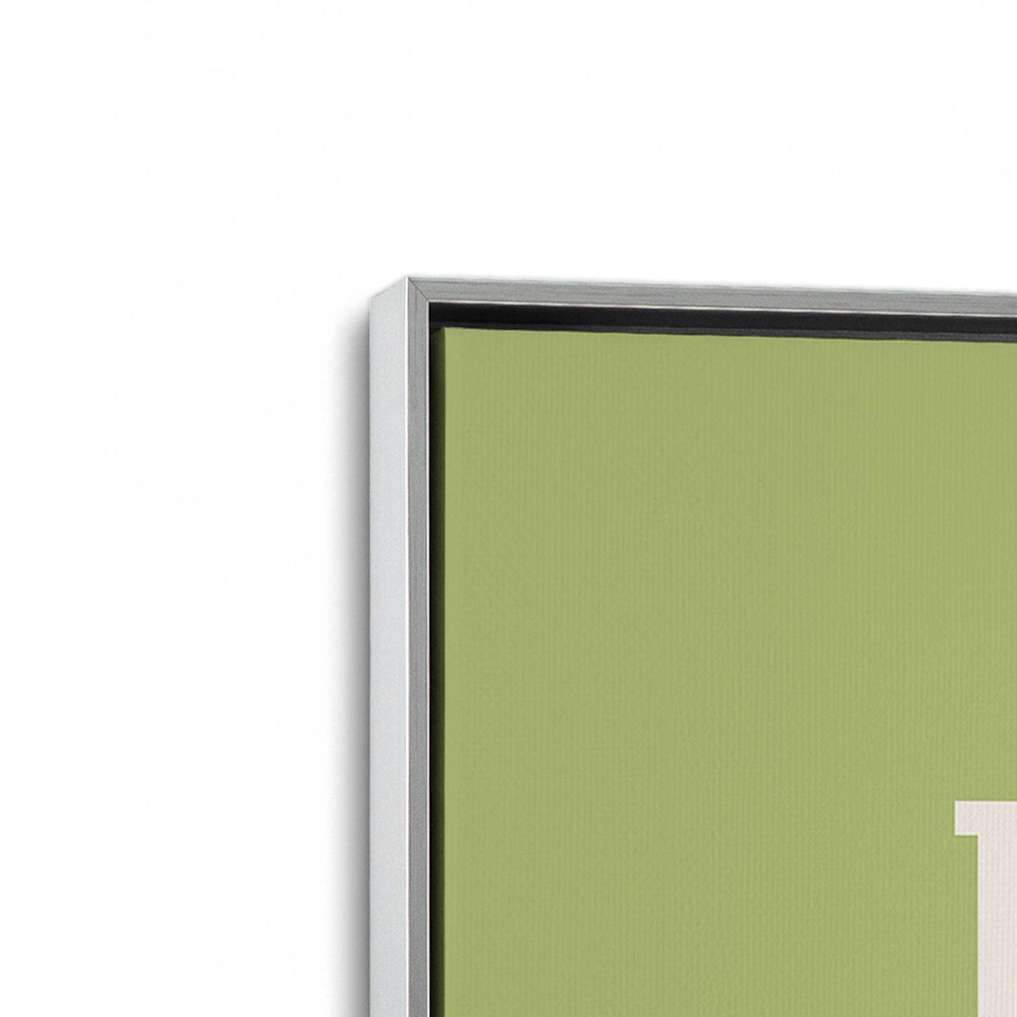 [Color:Polished Chrome], Picture of art in a Polished Chrome frame at an angle