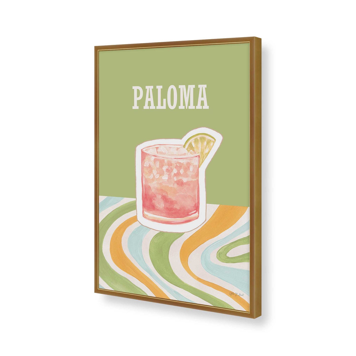 [Color:Polished Gold], Picture of art in a Polished Gold frame of the corner