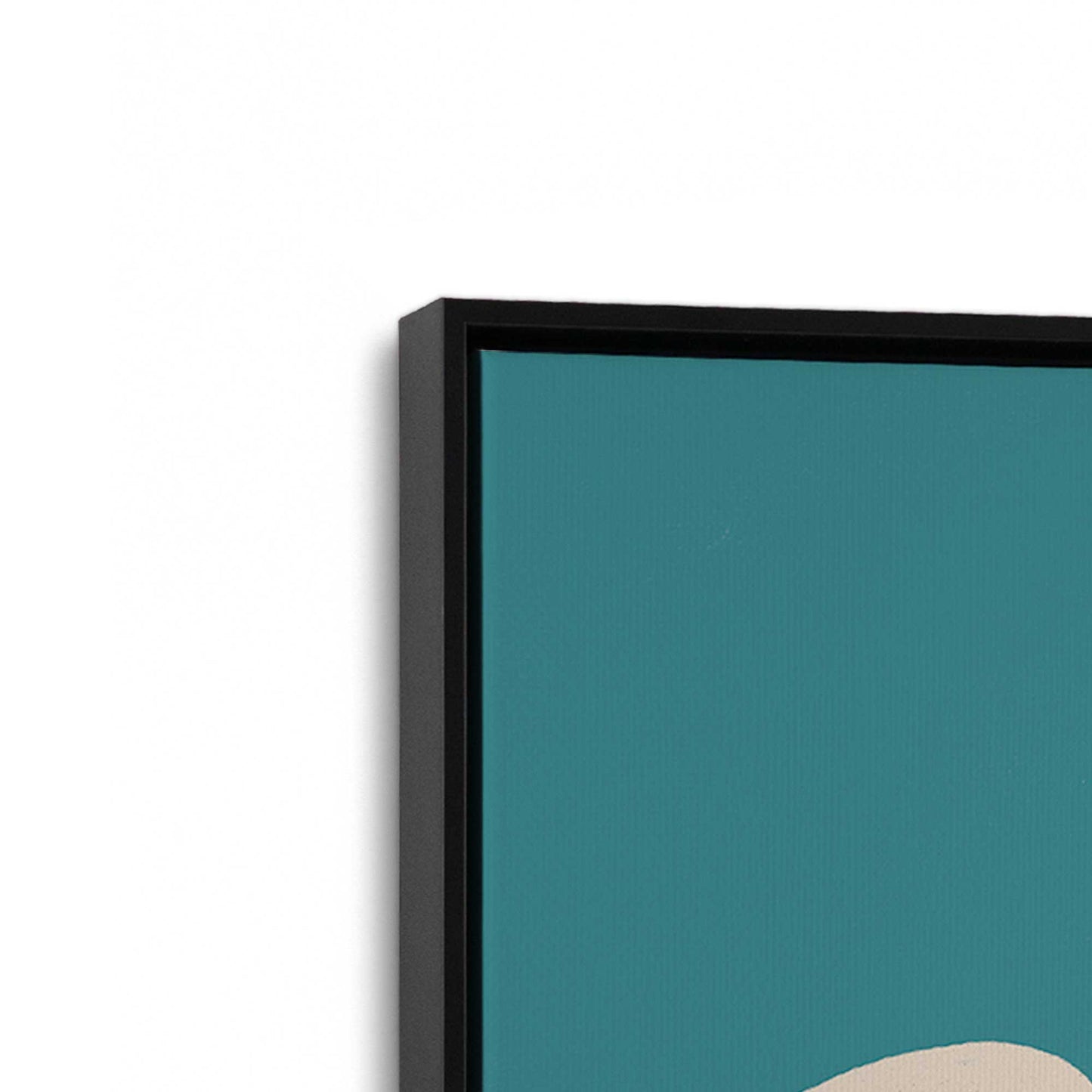 [Color:Satin Black], Picture of art in a Satin Black frame at an angle