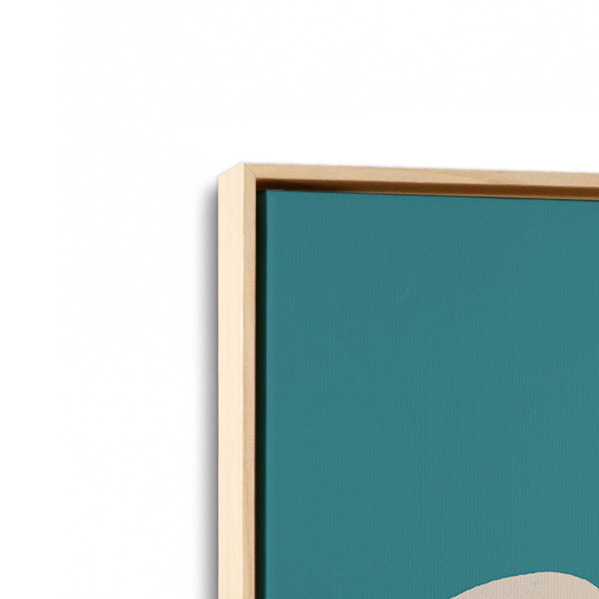 [Color:American Maple], Picture of art in a American Maple frame at an angle