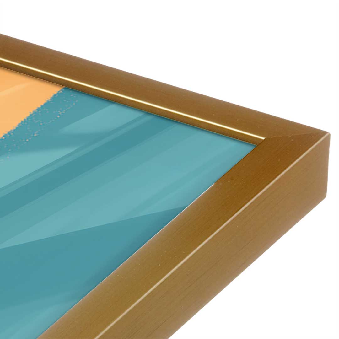 [Color:Polished Gold], Picture of art in a Polished Gold frame at an angle