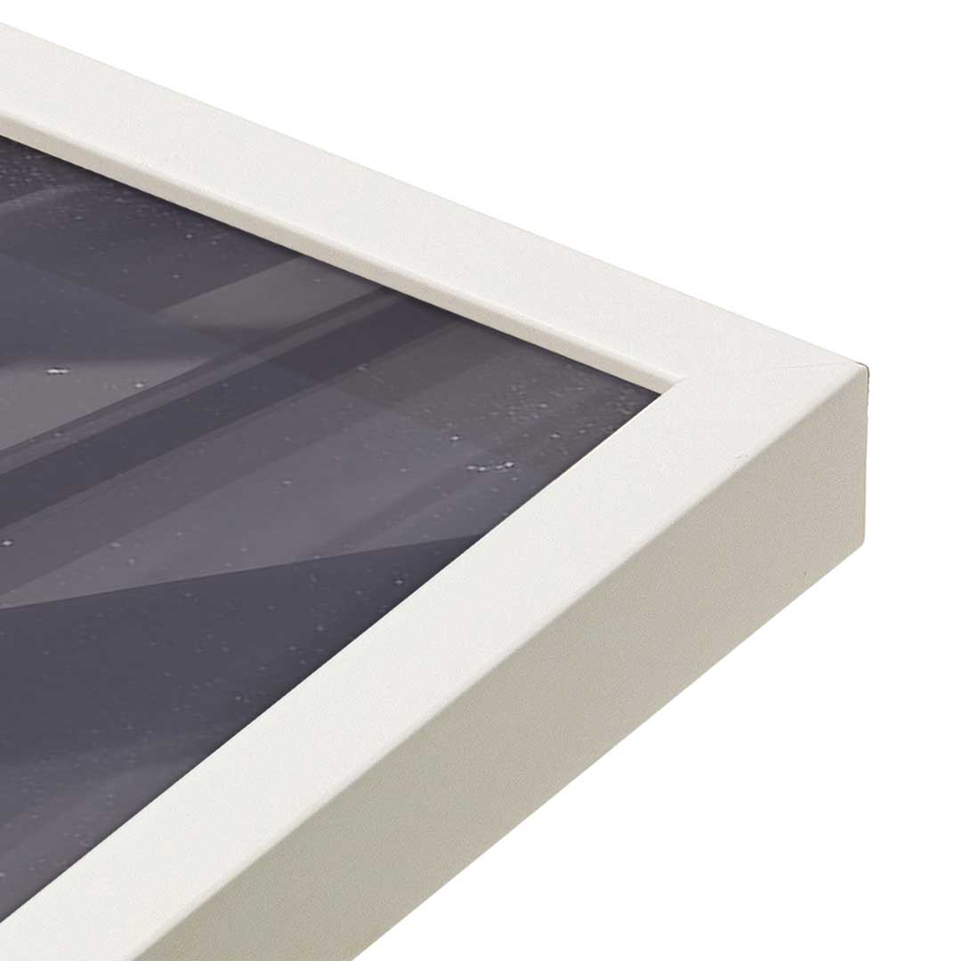 [Color:Opaque White], Picture of art in a Opaque White frame at an angle