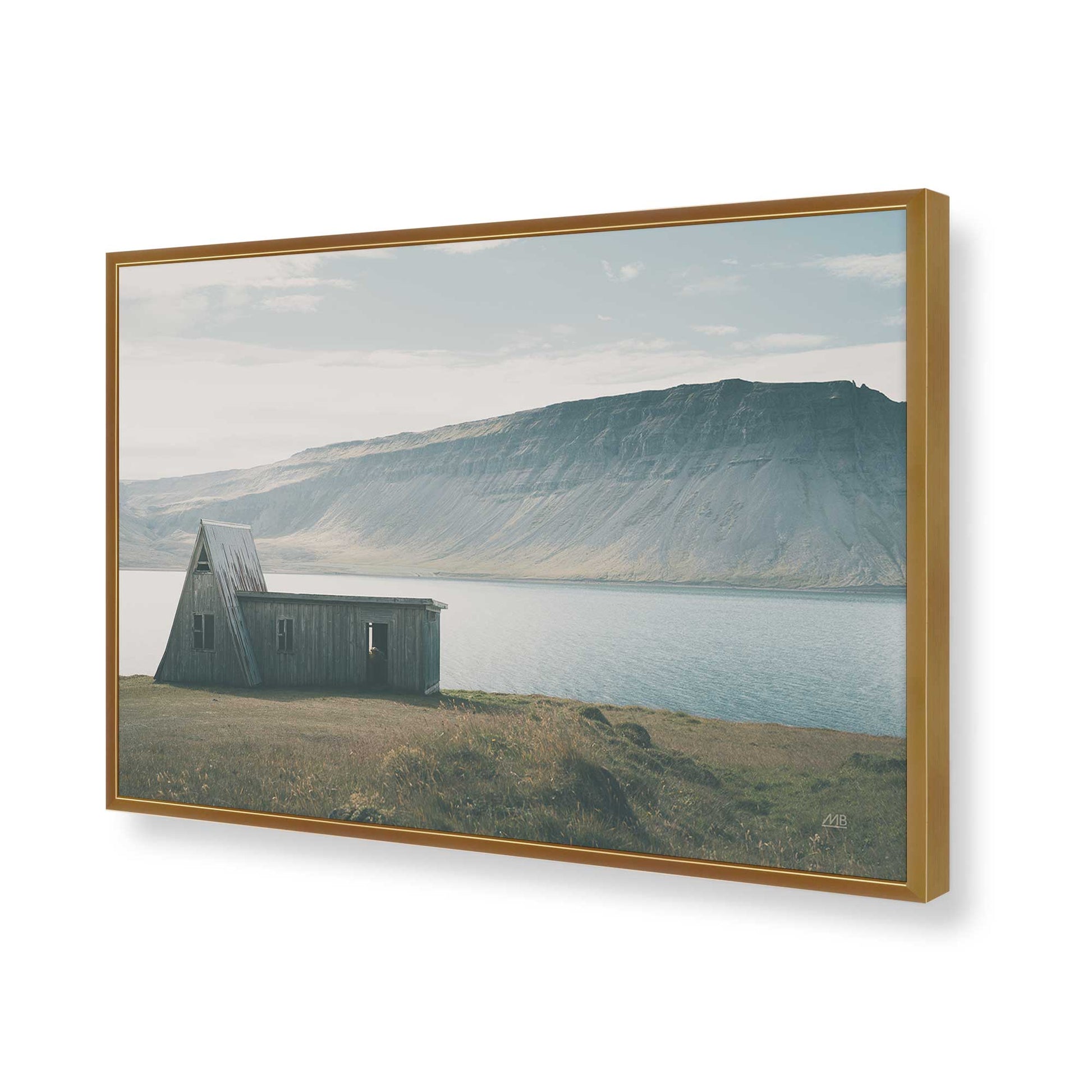 [Color:Polished Gold], Picture of art in a Polished Gold frame of the corner