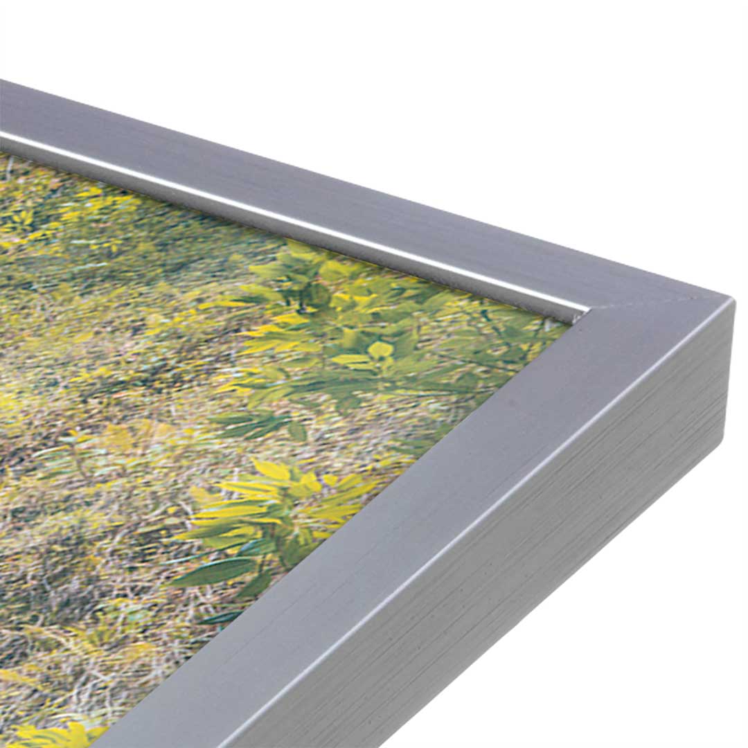 [Color:Polished Chrome], Picture of art in a Polished Chrome frame at an angle