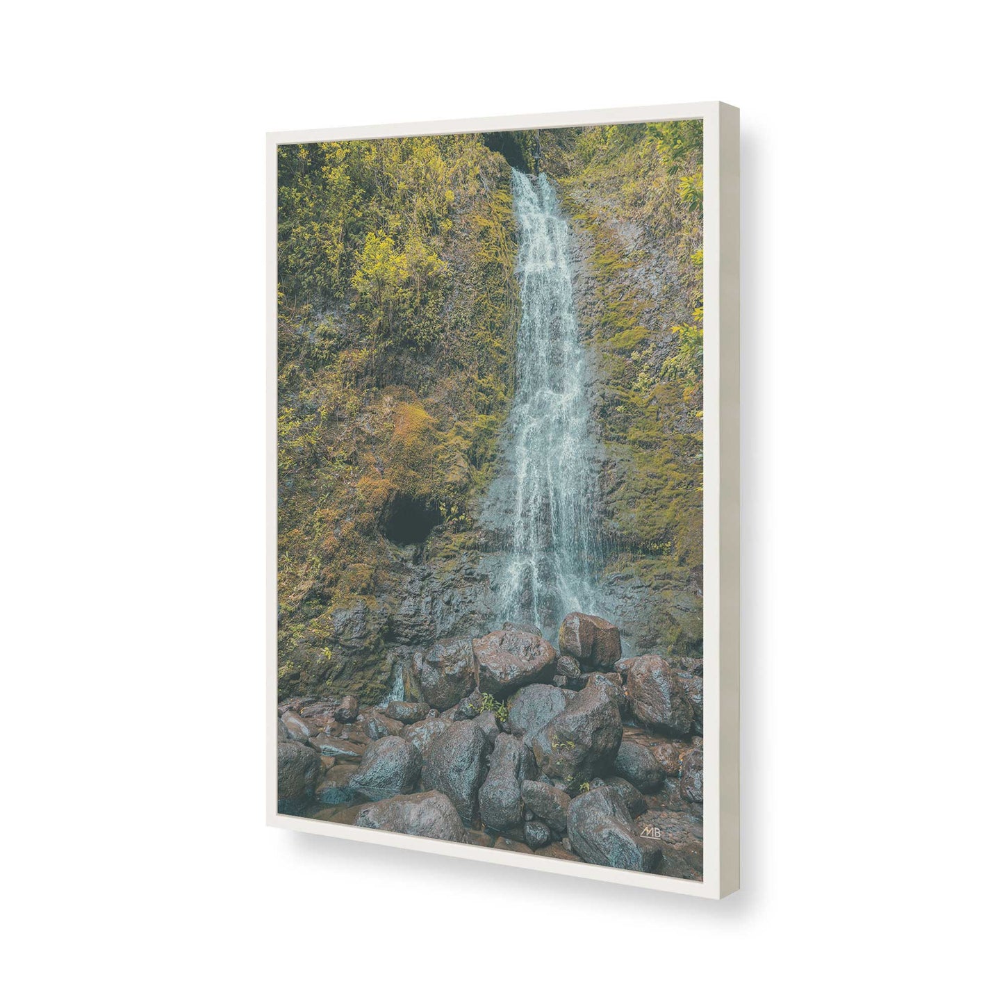 [Color:Opaque White], Picture of art in a Opaque White frame of the corner