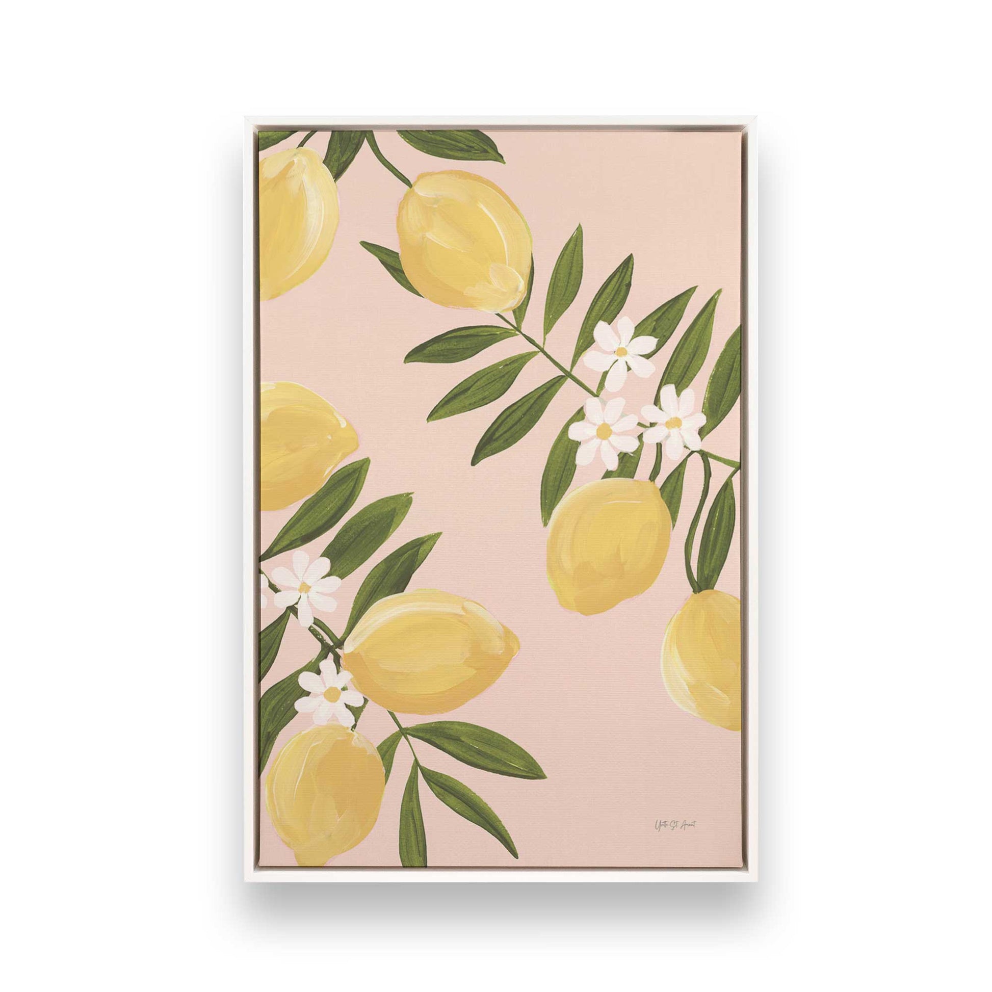 [Color:Opaque White], Picture of art in a White frame