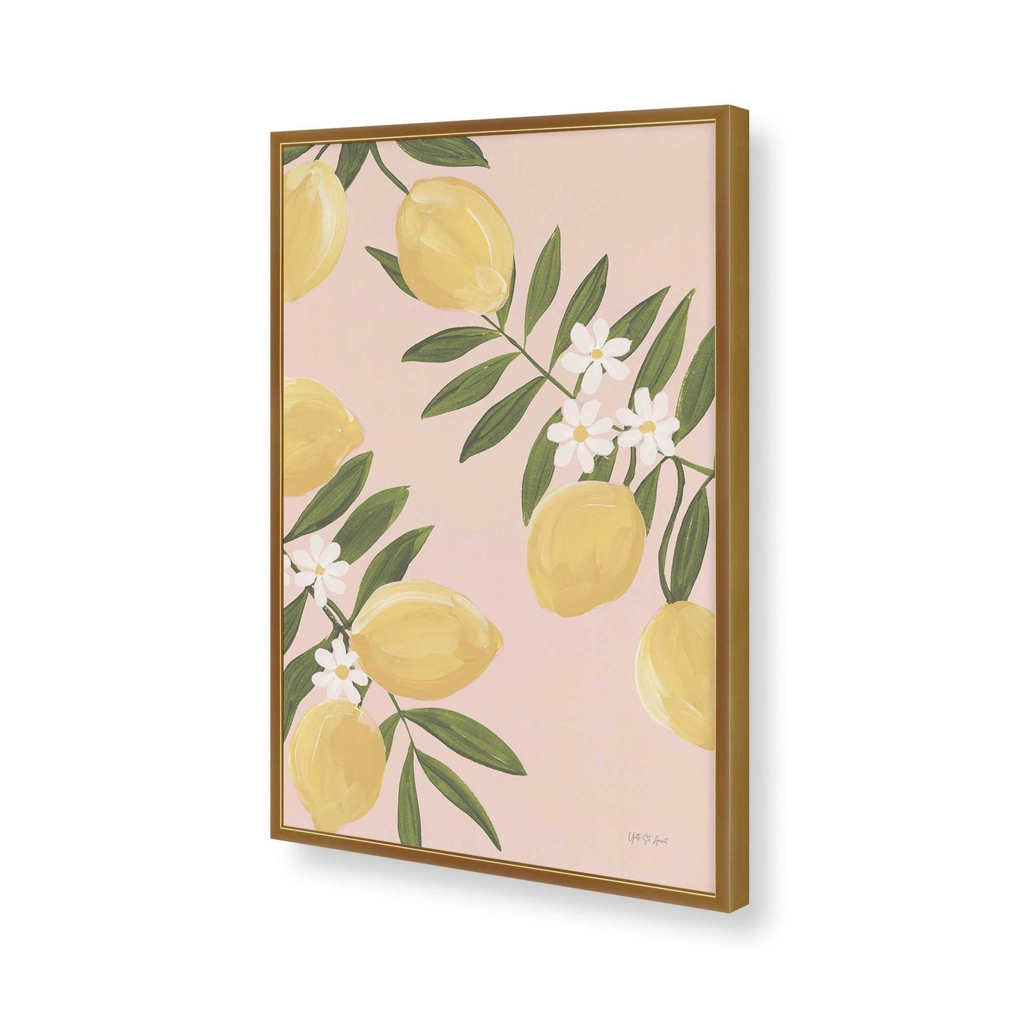 [Color:Polished Gold], Picture of art in a Polished Gold frame of the corner