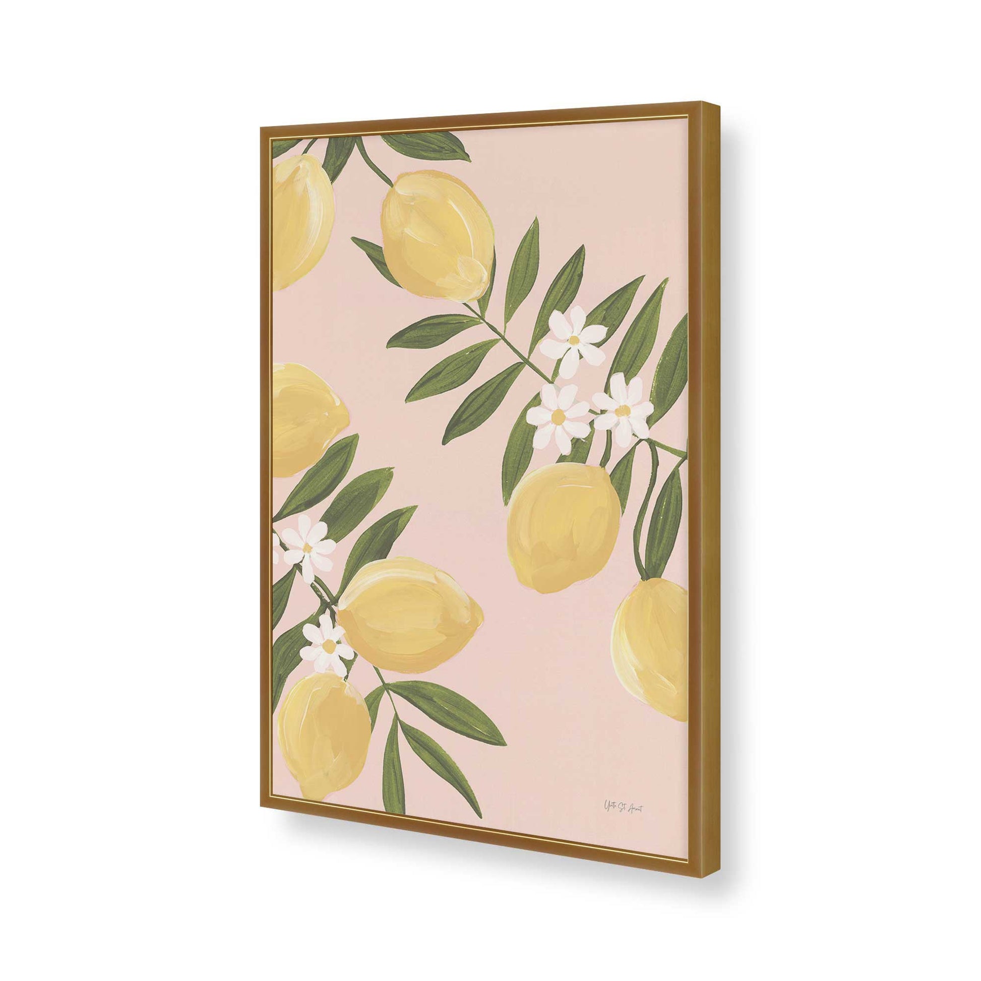 [Color:Polished Gold], Picture of art in a Polished Gold frame of the corner