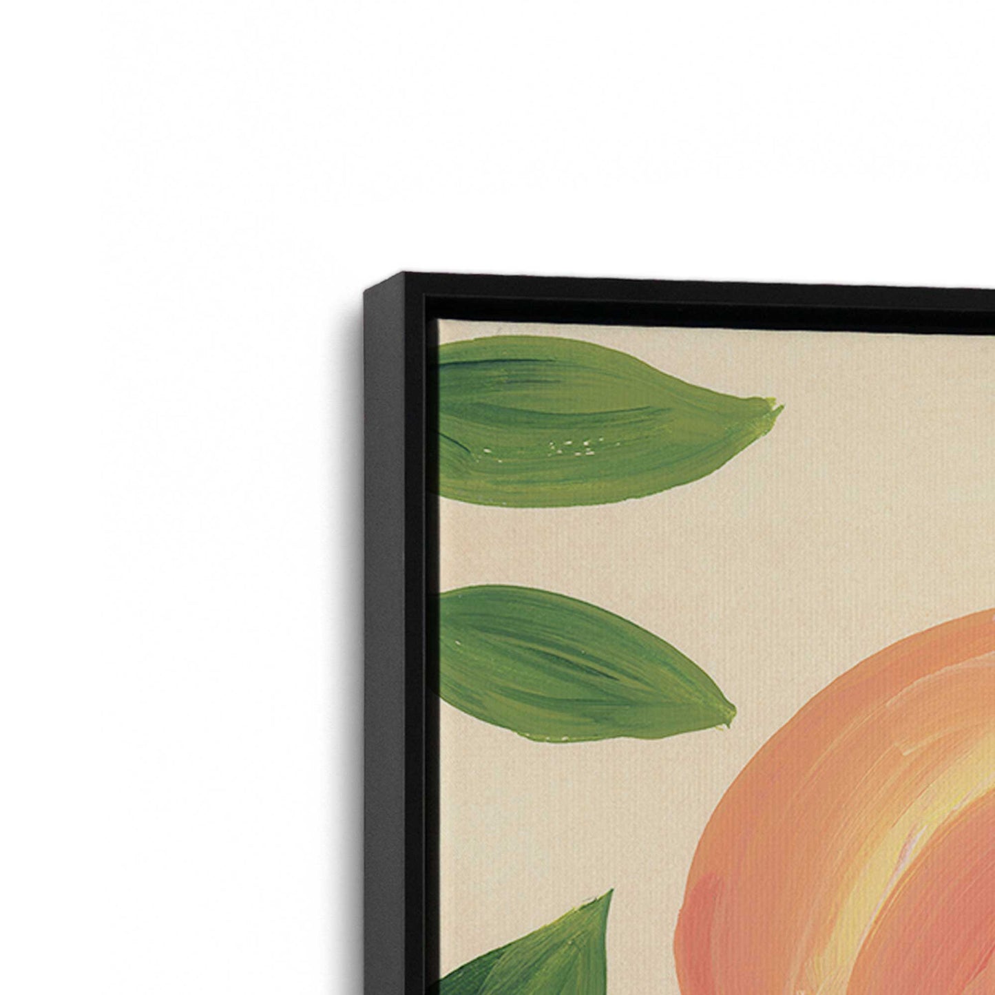 [Color:Satin Black], Picture of art in a Satin Black frame at an angle