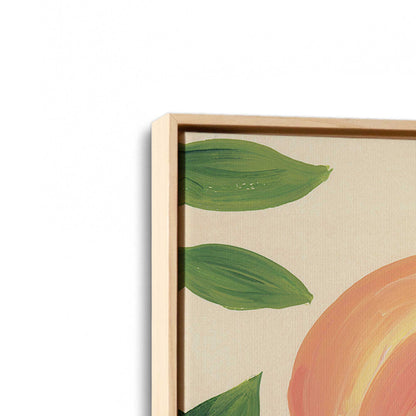 [Color:American Maple], Picture of art in a American Maple frame at an angle