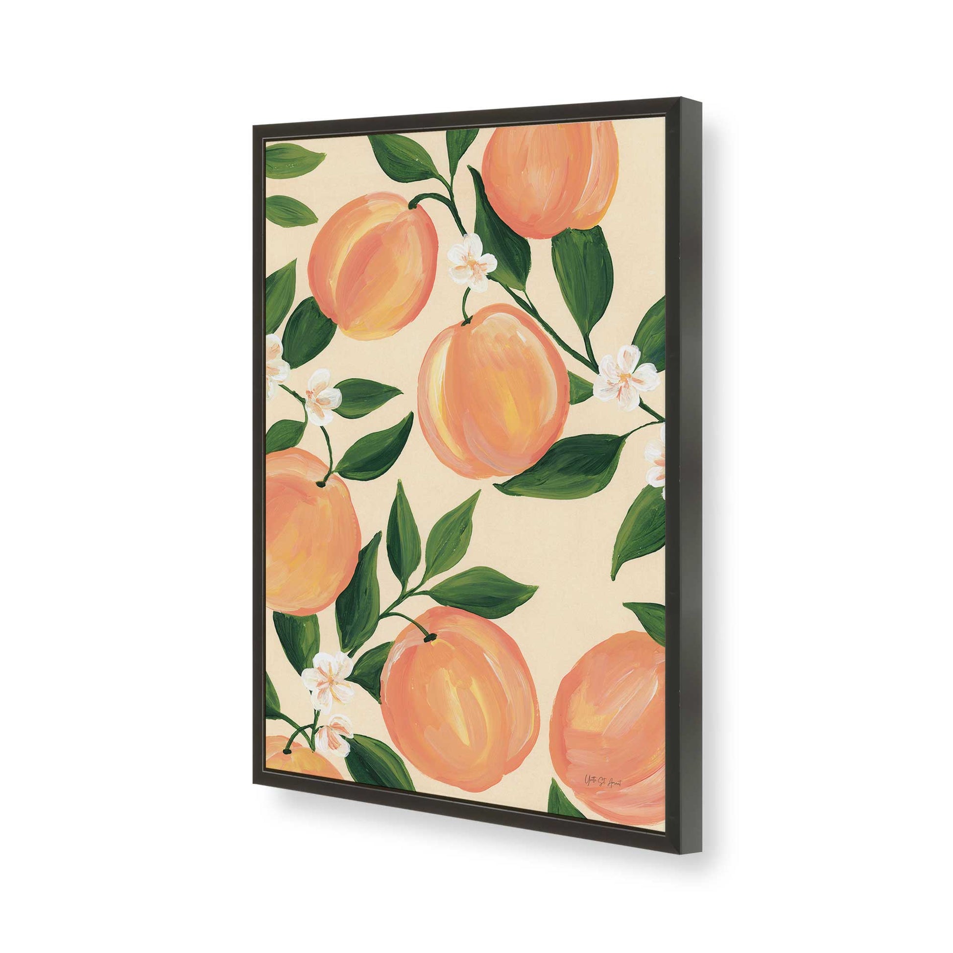 [Color:Satin Black], Picture of art in a Satin Black frame of the corner