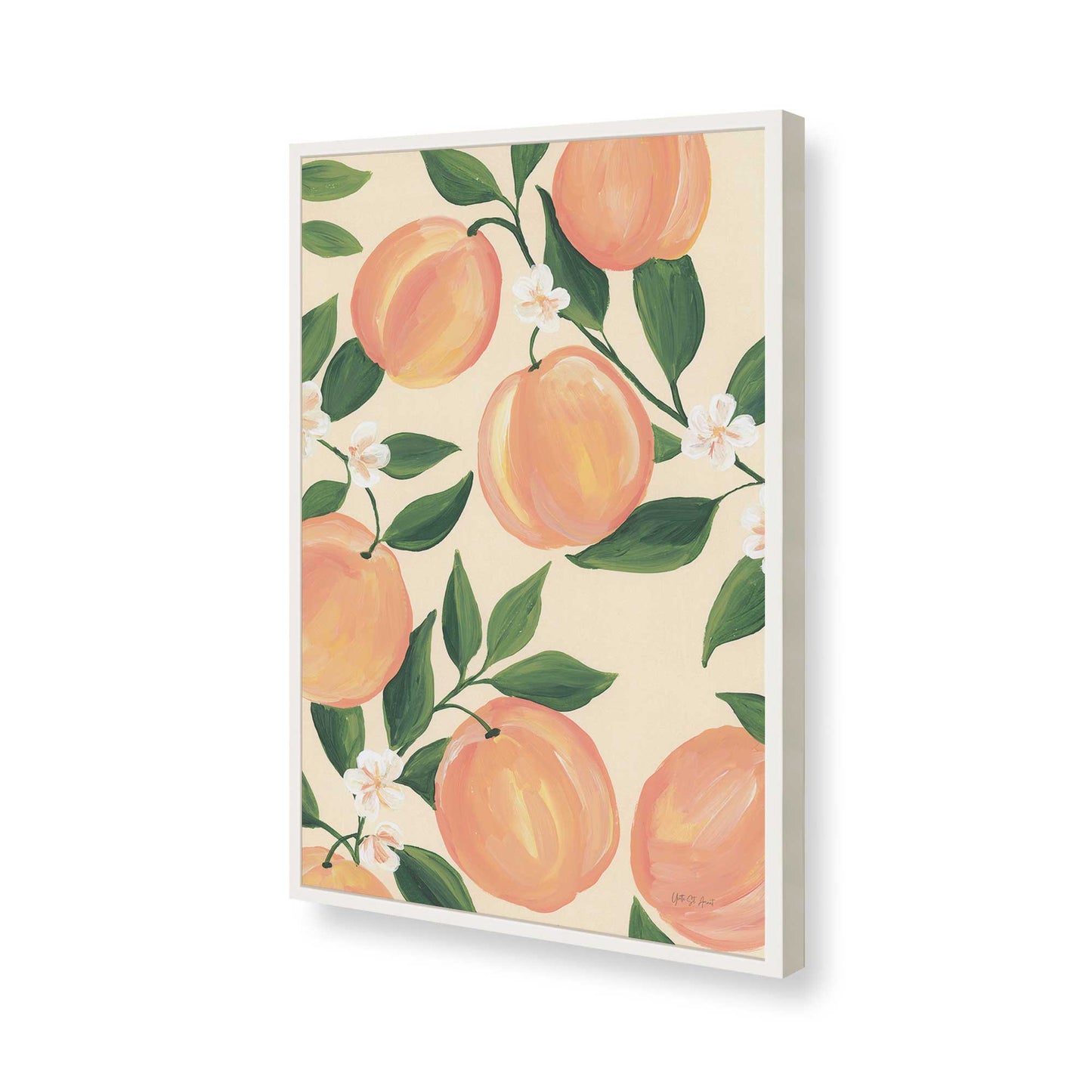 [Color:Opaque White], Picture of art in a Opaque White frame of the corner
