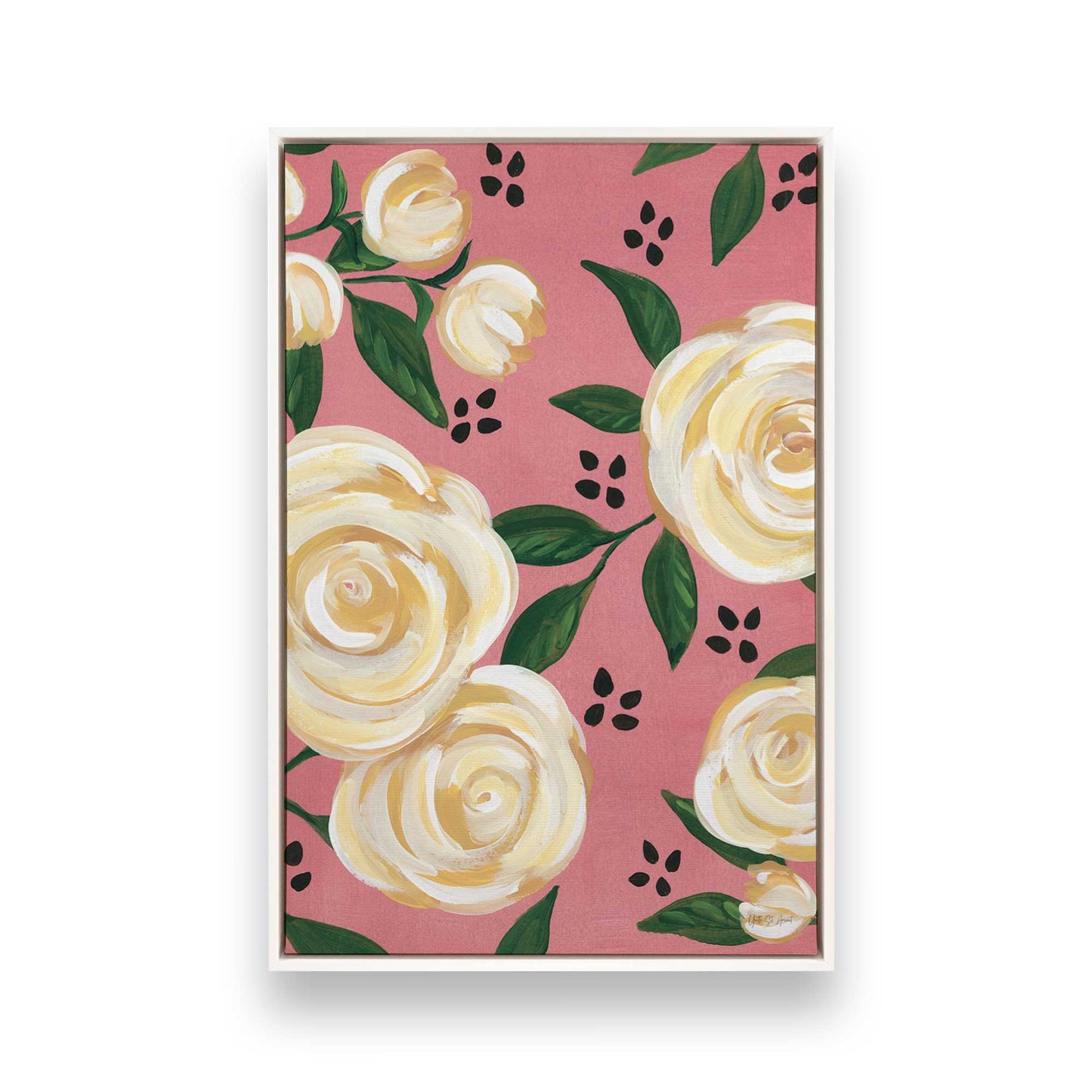 [Color:Opaque White], Picture of art in a White frame