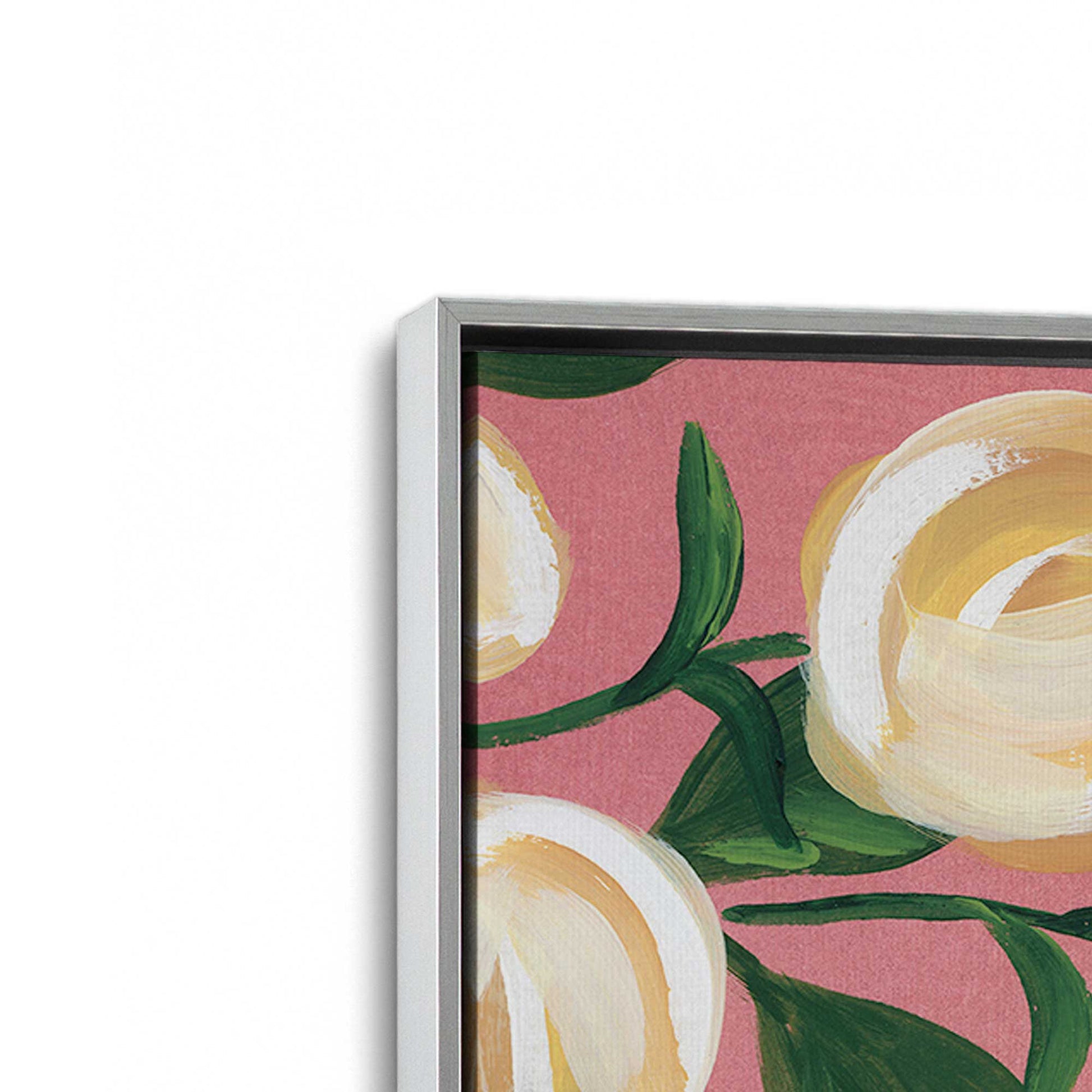 [Color:Polished Chrome], Picture of art in a Polished Chrome frame at an angle