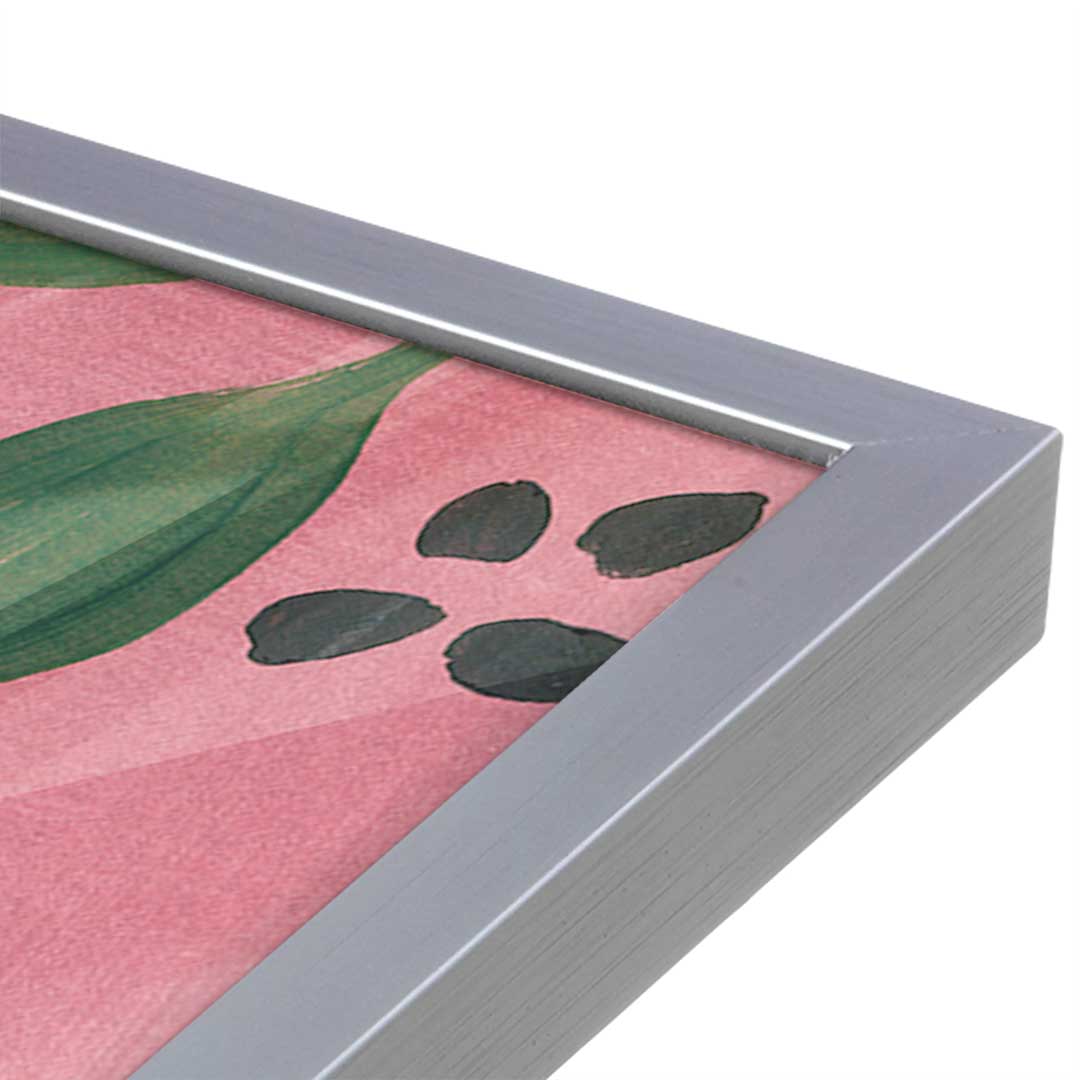 [Color:Polished Chrome], Picture of art in a Polished Chrome frame at an angle