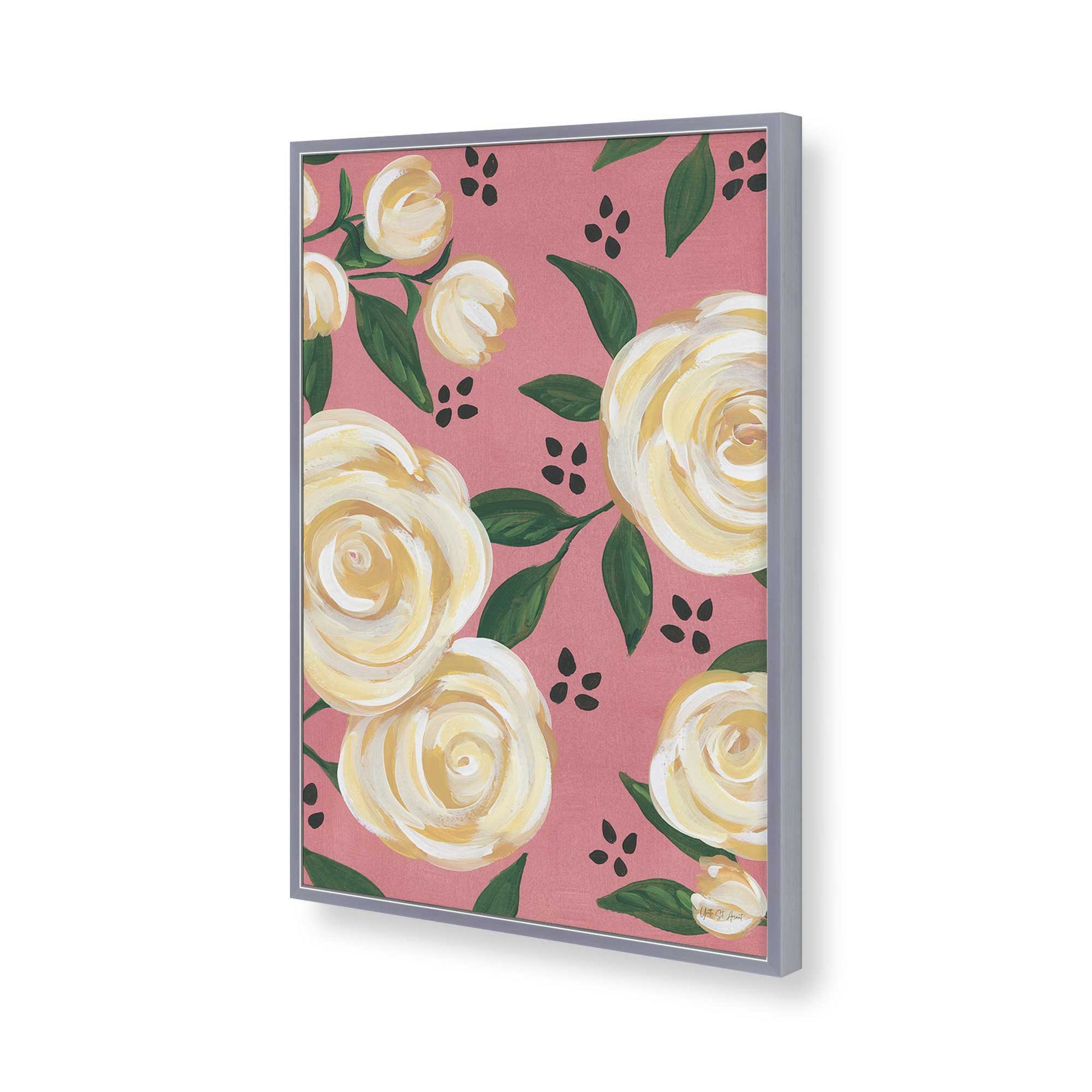 [Color:Polished Chrome], Picture of art in a Polished Chrome frame of the corner