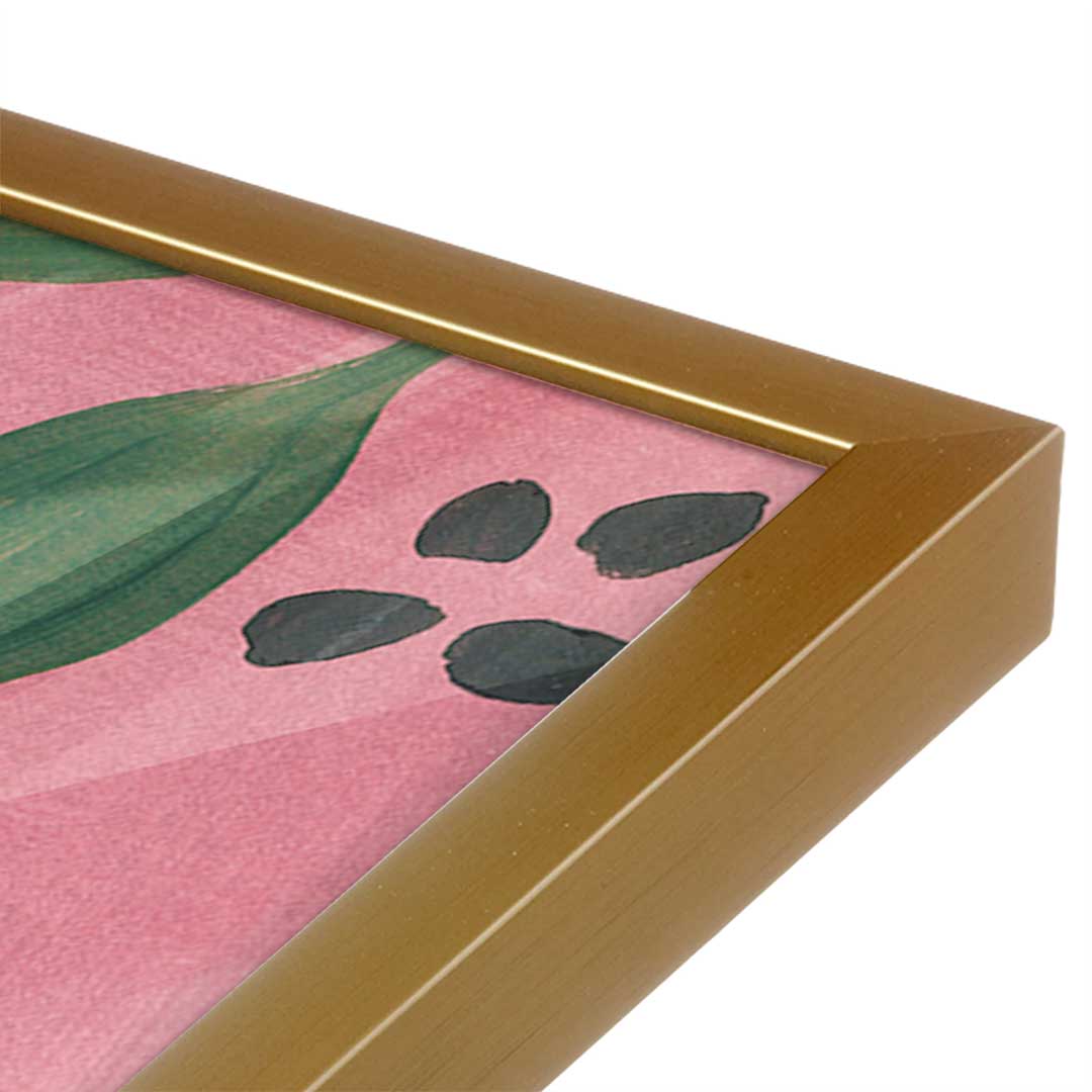 [Color:Polished Gold], Picture of art in a Polished Gold frame at an angle
