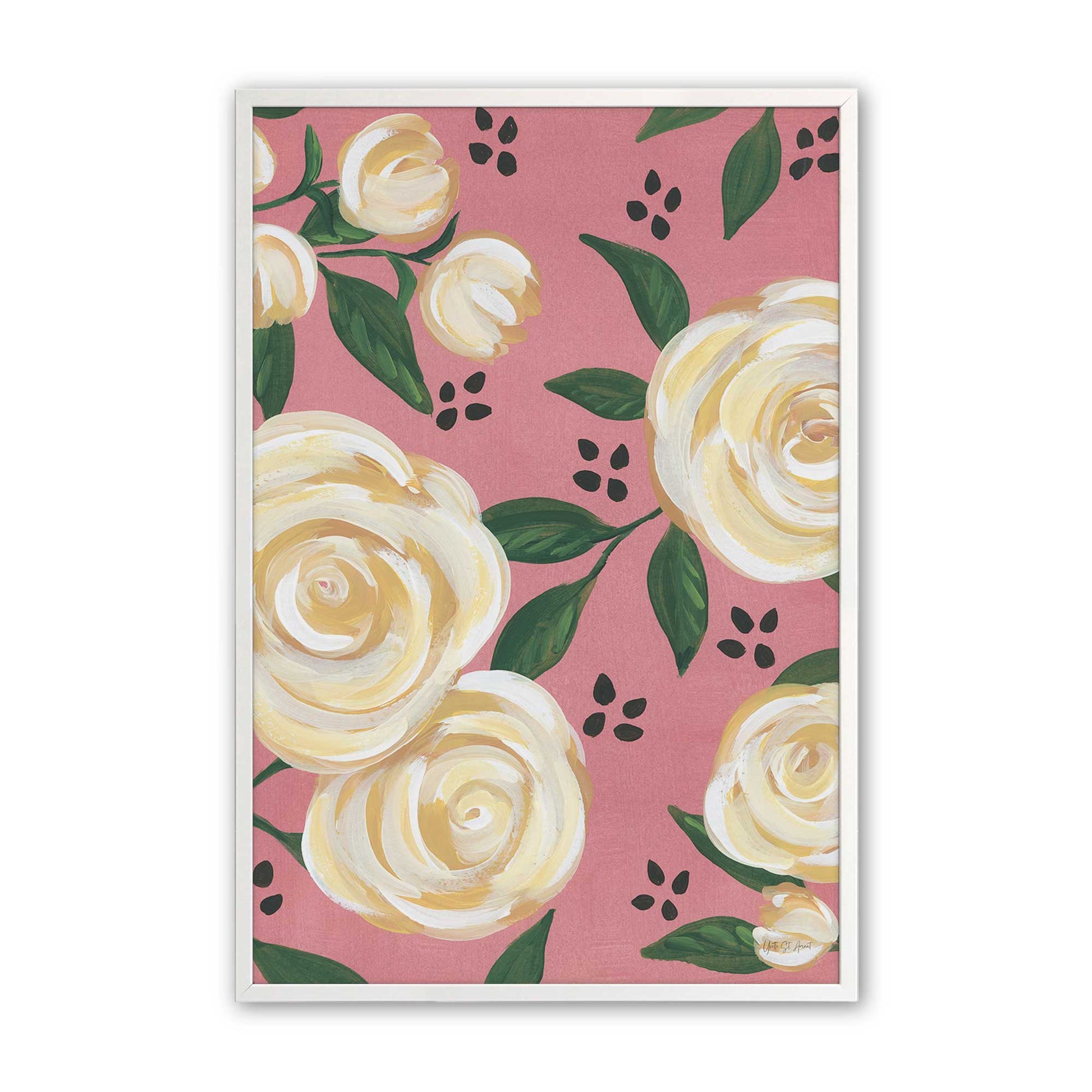 [Color:Opaque White], Picture of art in a Opaque White frame