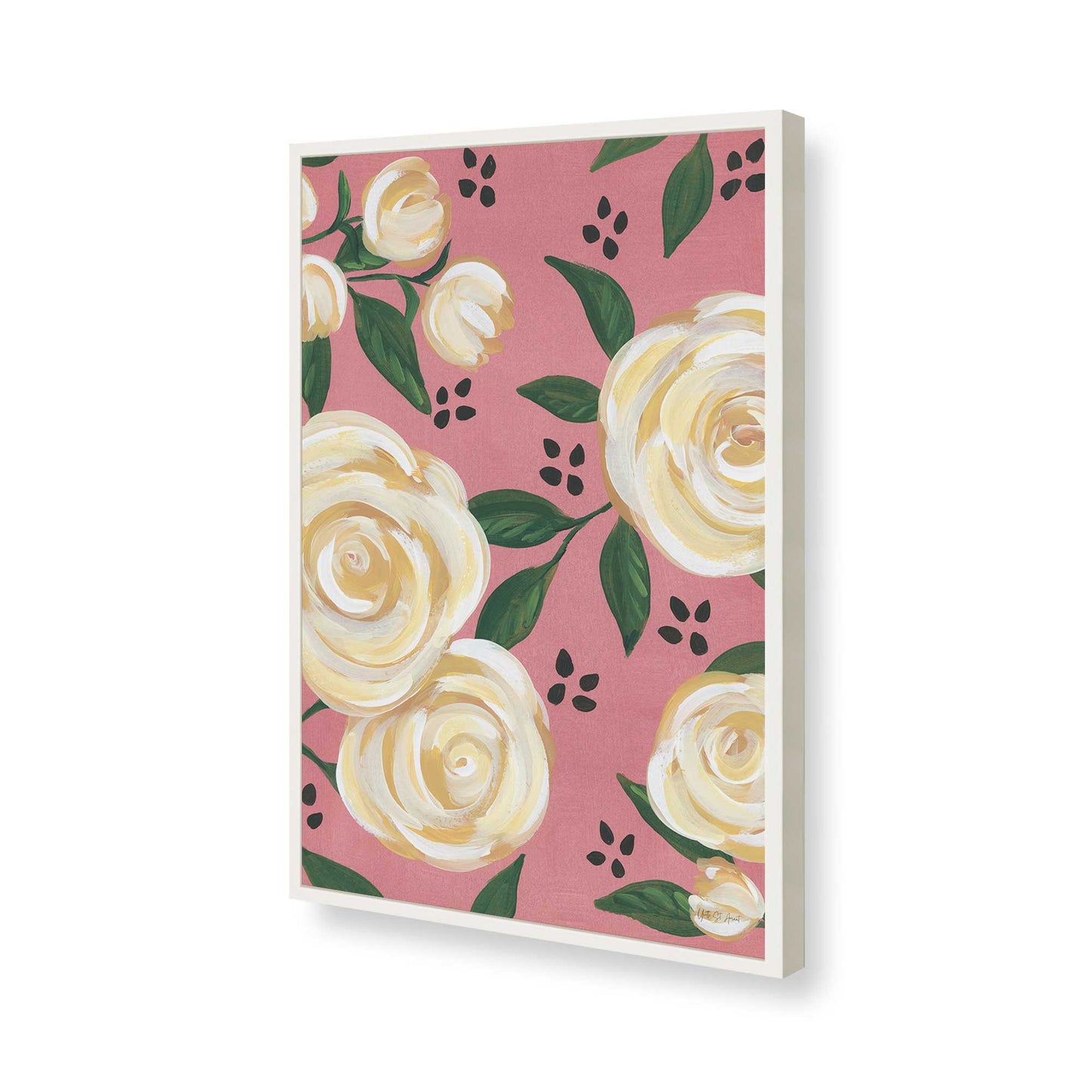 [Color:Opaque White], Picture of art in a Opaque White frame of the corner